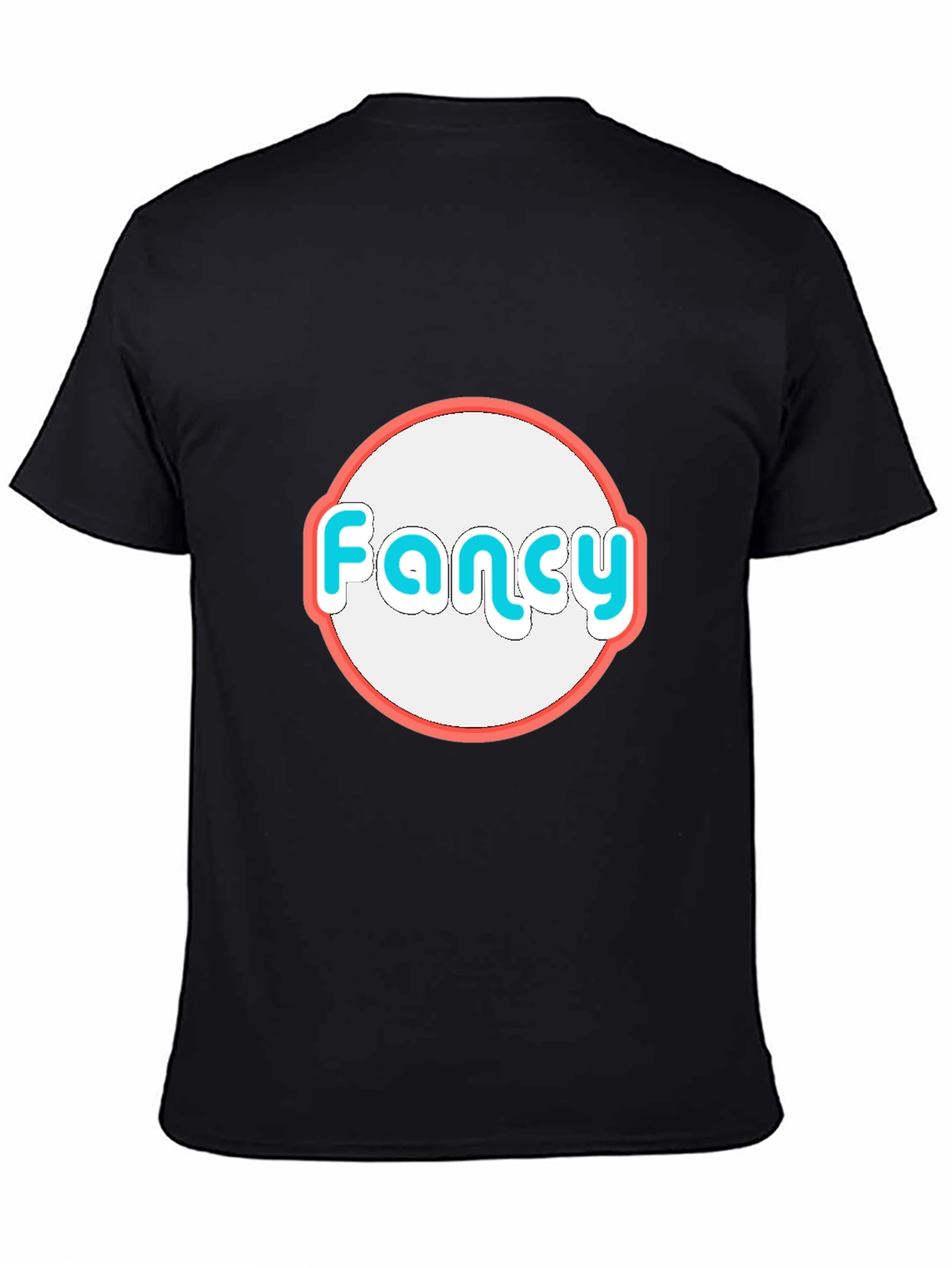 Black Fancy Graphic Tee - Black Cotton Blend view 4