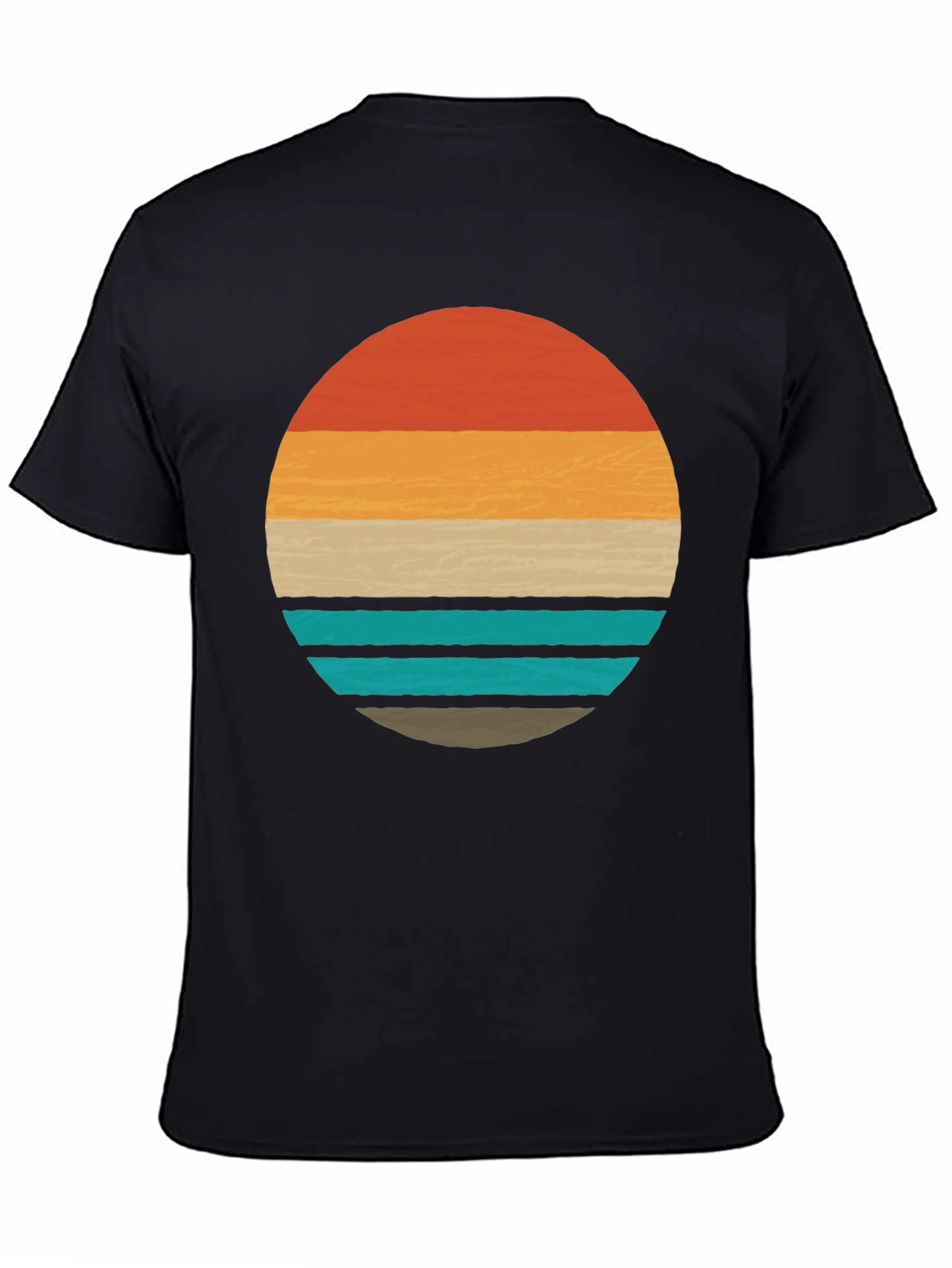 Black Retro Sunset Graphic Tee - Stylish Comfort Fit view 4