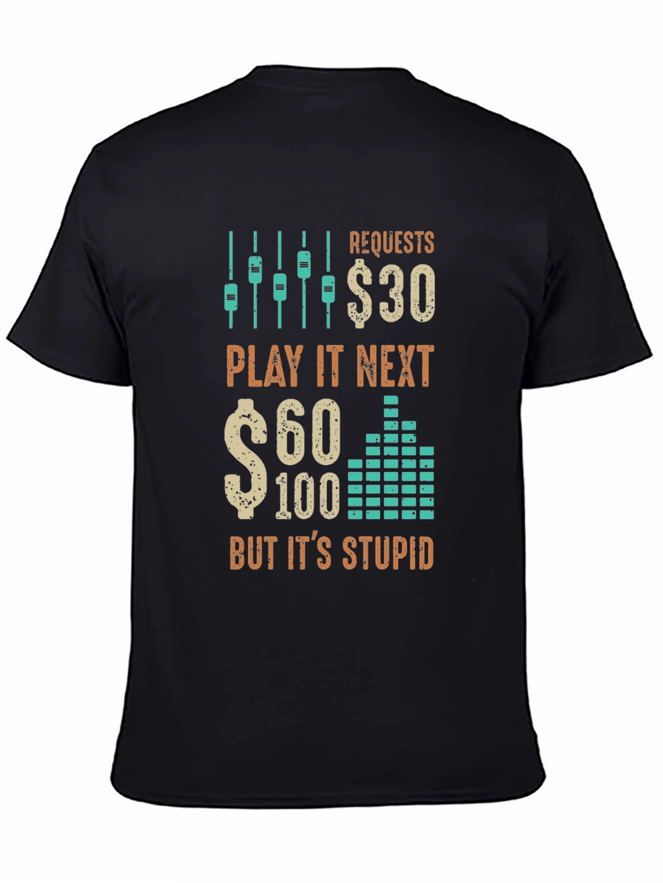 Black Requests T-Shirt: Funny DJ Music Lover Tee view 4