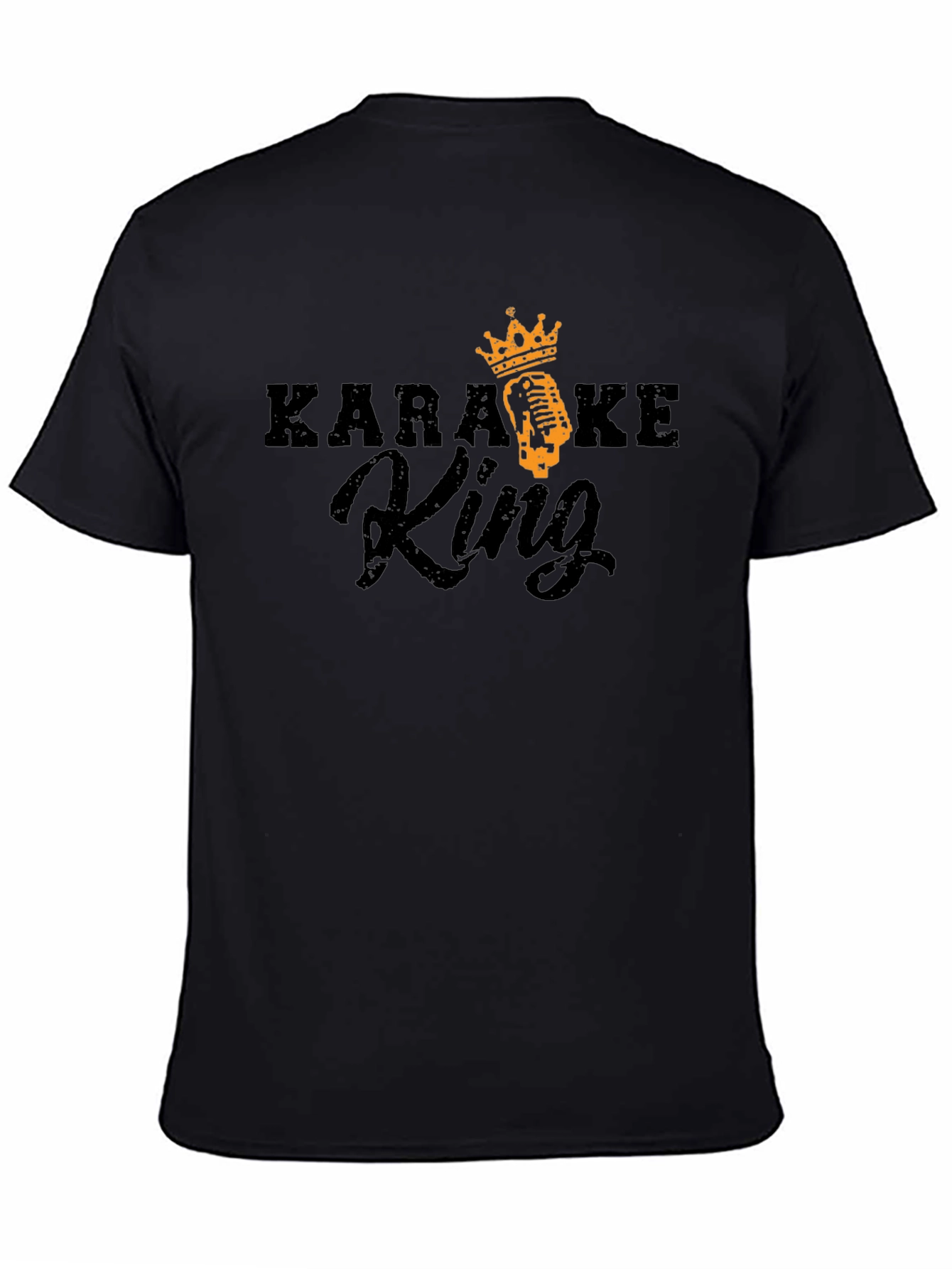 Black Karaoke King Black T-Shirt - Sing Your Heart Out! view 4