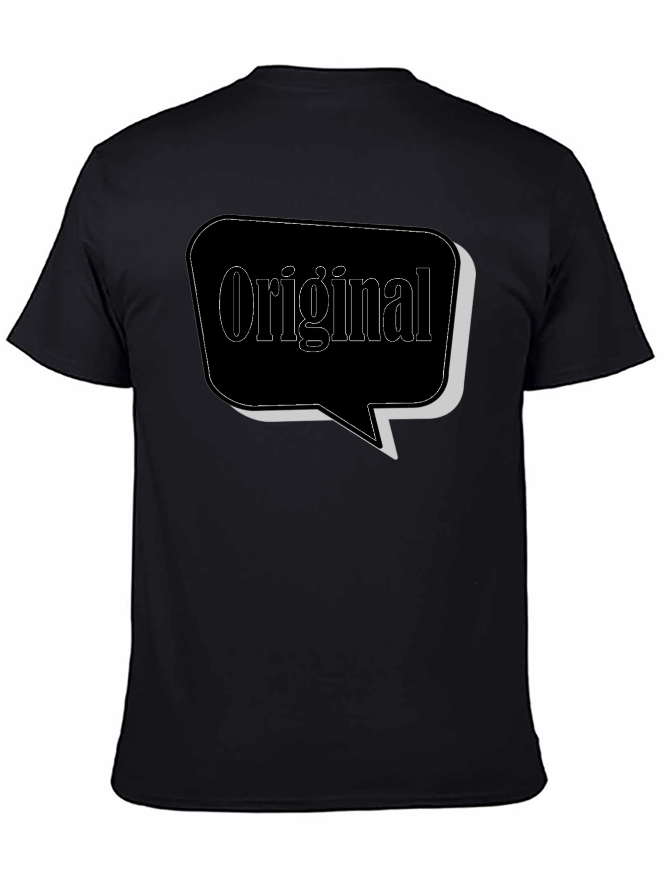 Black Original Graphic Tee - Black Cotton Blend view 4