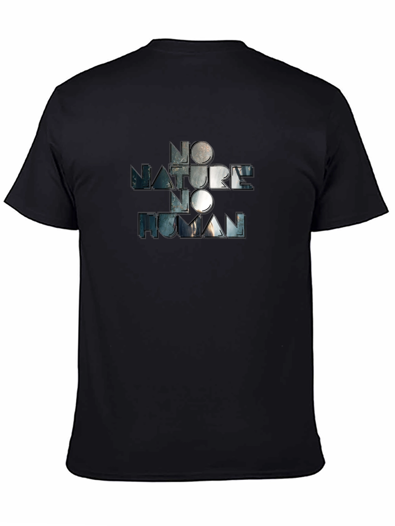 Black No Nature, No Human Graphic Tee - Black view 4