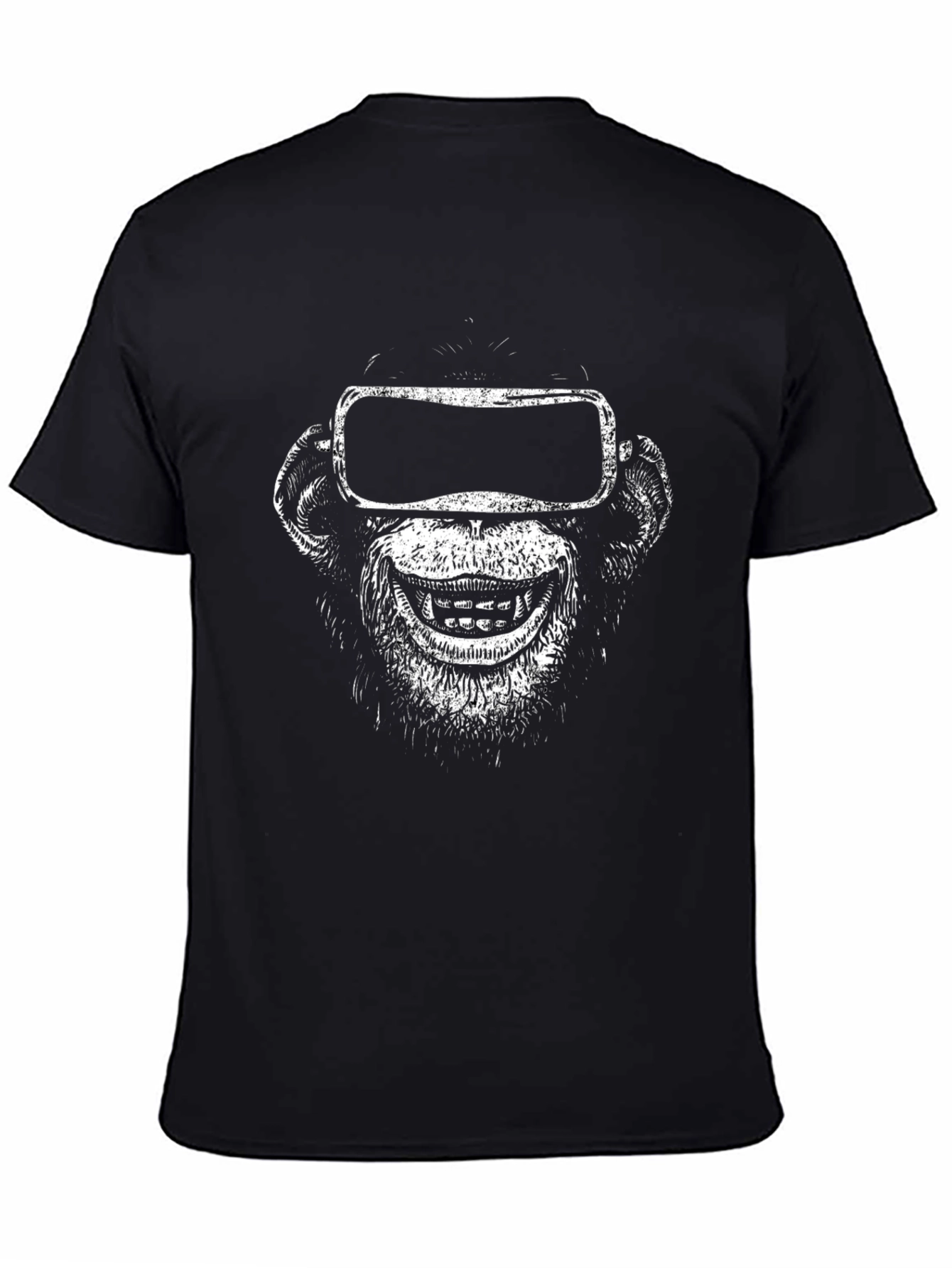 Black Monkey VR Headset Graphic Tee - Black view 4