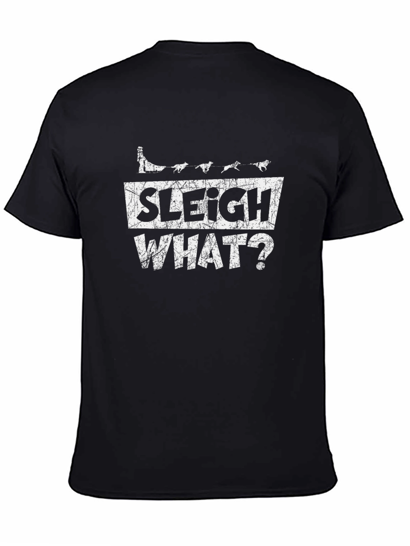 Black Sleigh What? Graphic T-Shirt - Black view 4