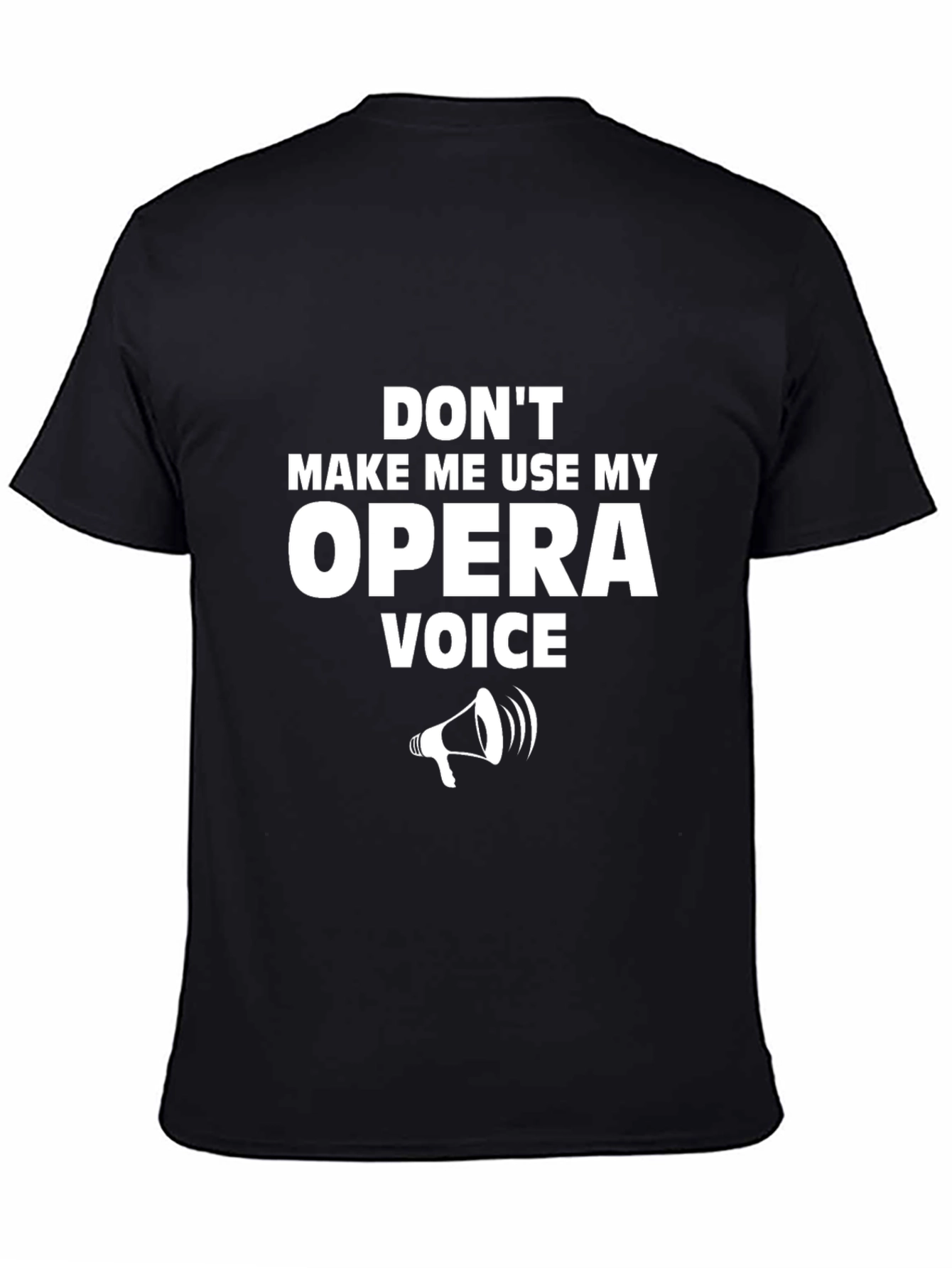 Black Opera Voice Black T-Shirt: Funny Vocalist Gift view 4