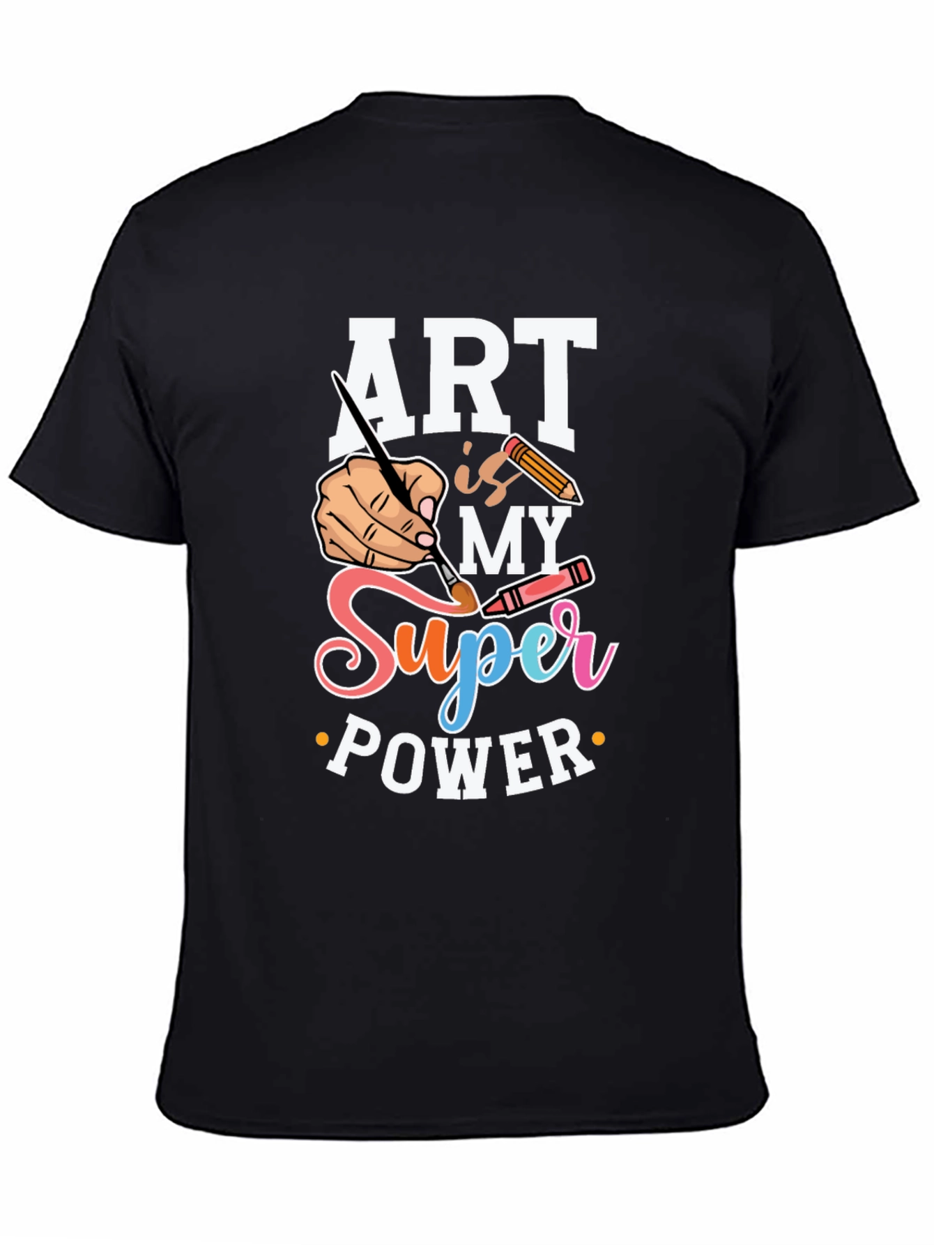 Black Art is My Super Power Graphic Tee - Artist T-Shirt view 4