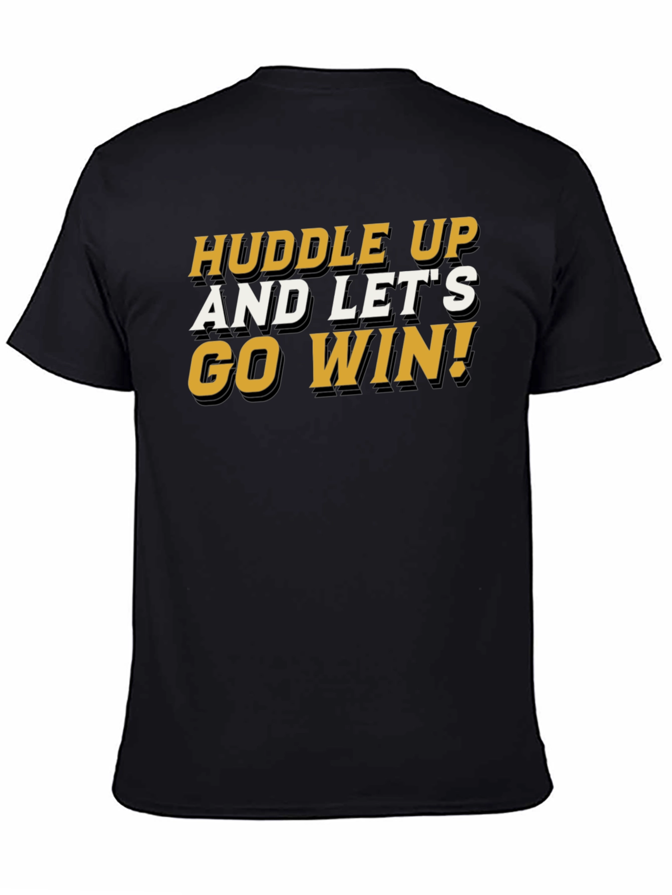 Black Huddle Up! Graphic Tee - Black Cotton Blend view 4