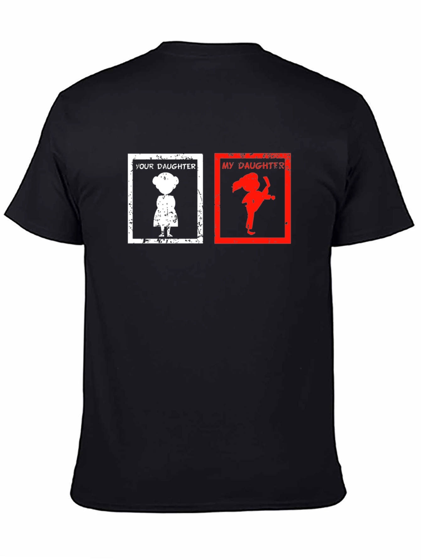 Black Your Daughter vs. My Daughter Graphic T-Shirt view 4