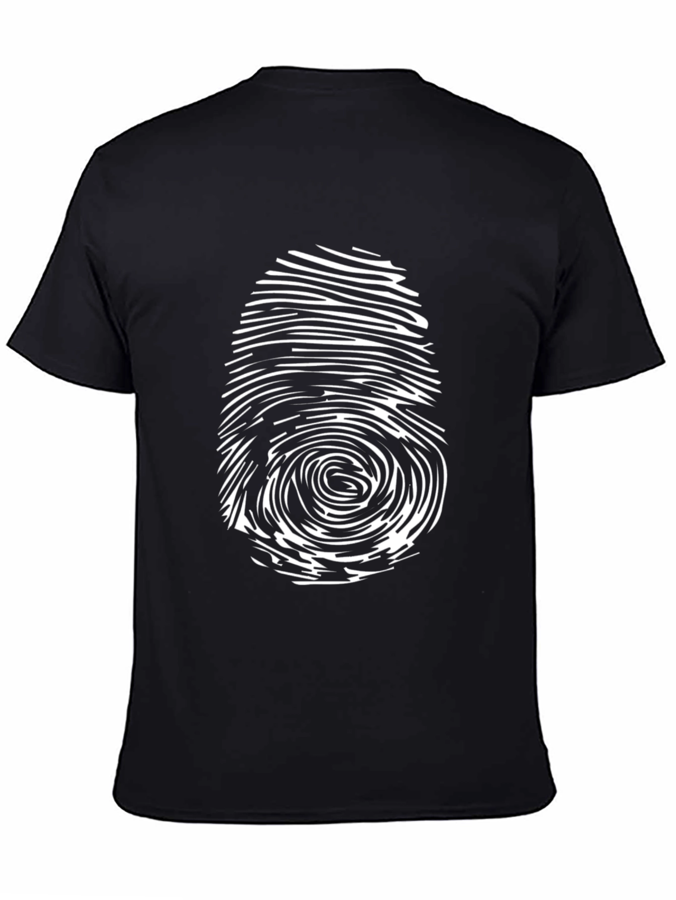Black Fingerprint Graphic T-Shirt - Black view 4