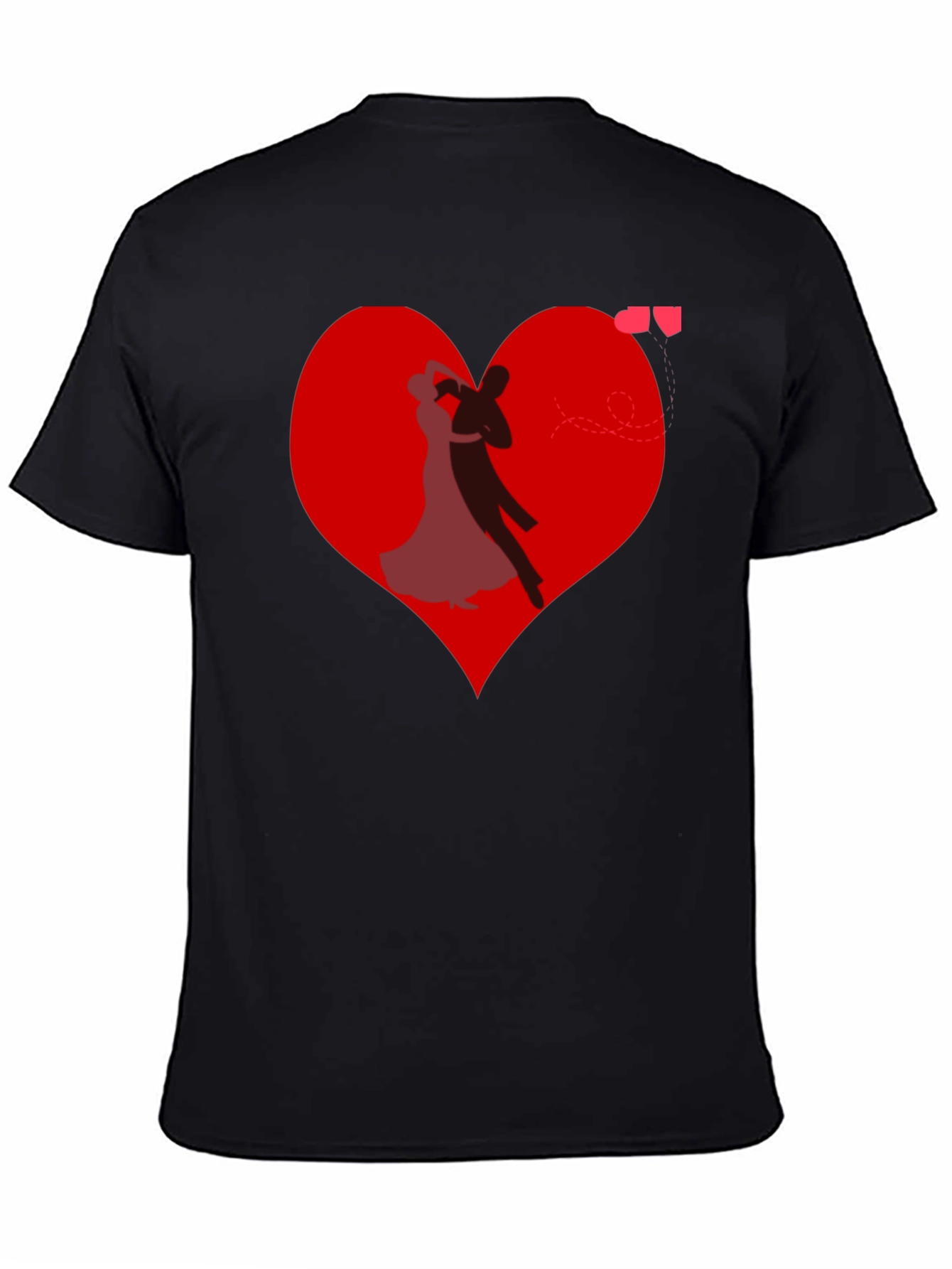 Black Romantic Dance Heart T-Shirt view 4
