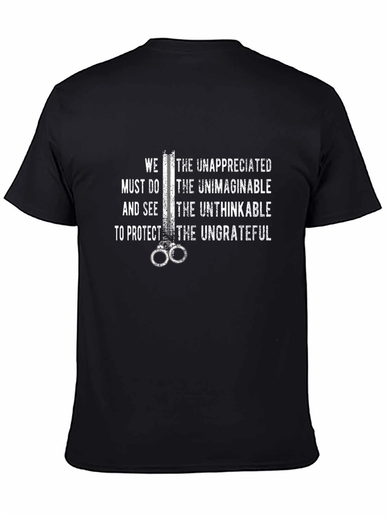 Black Unappreciated T-Shirt - We Must Do the Unimaginable view 4