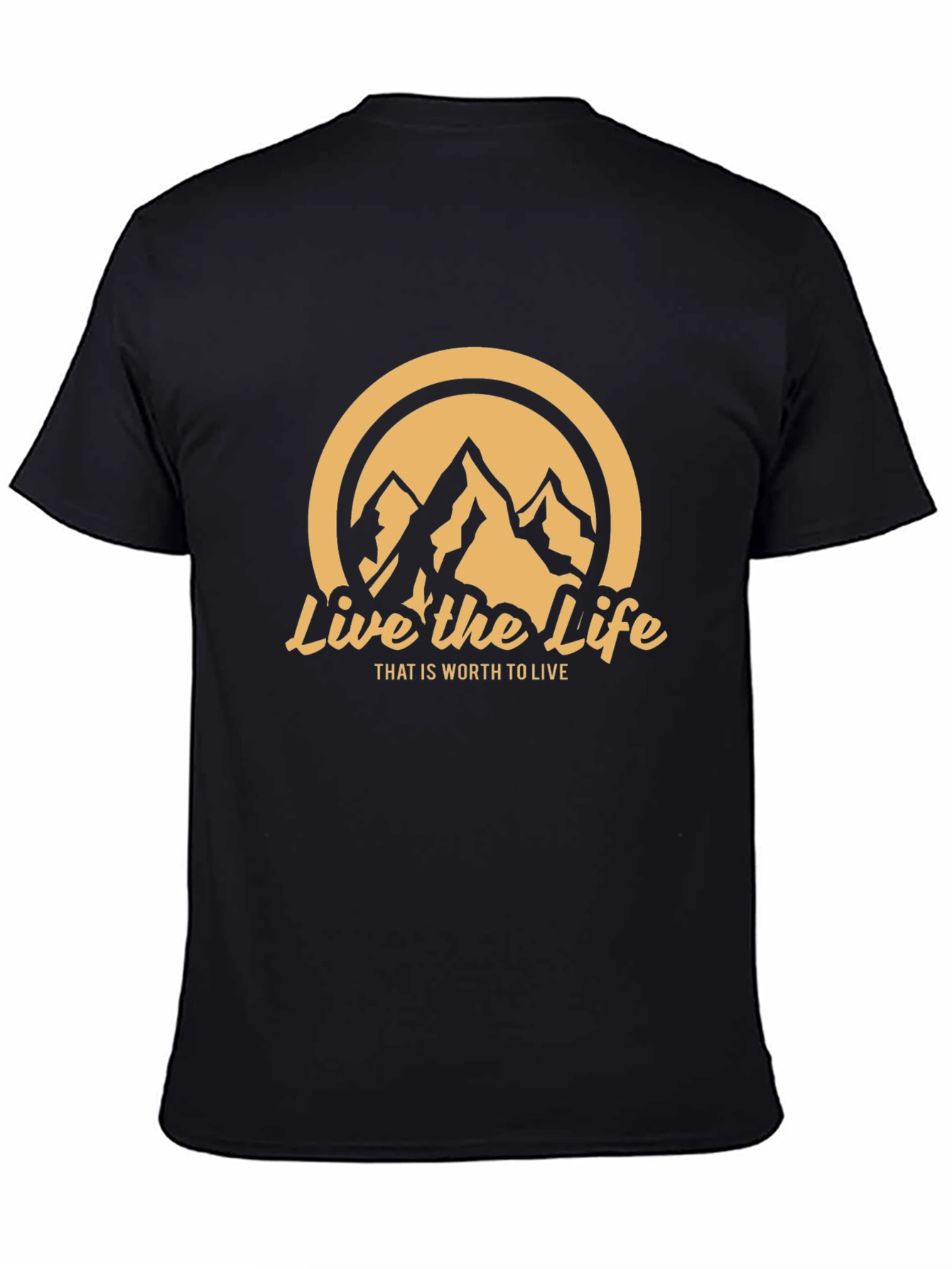 Black Live the Life Graphic Tee view 4
