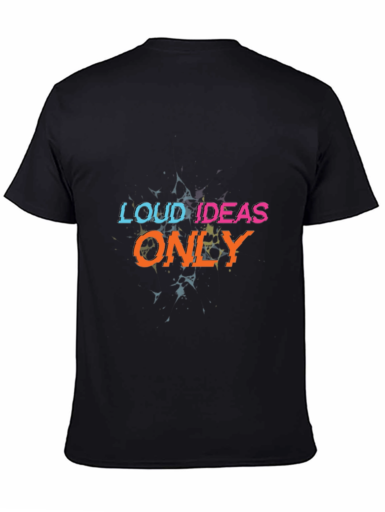 Black Loud Ideas Only Graphic Tee - Black view 4