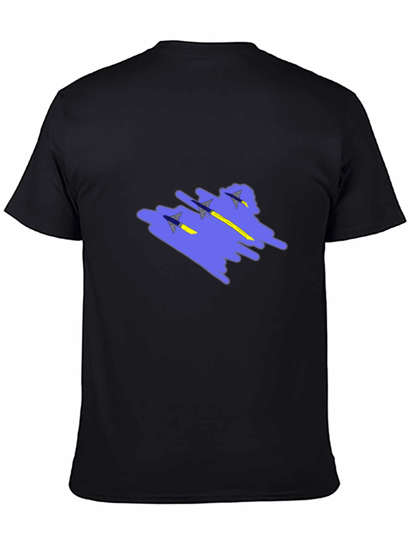 Black Jet Squadron Graphic Print Black T-Shirt view 4