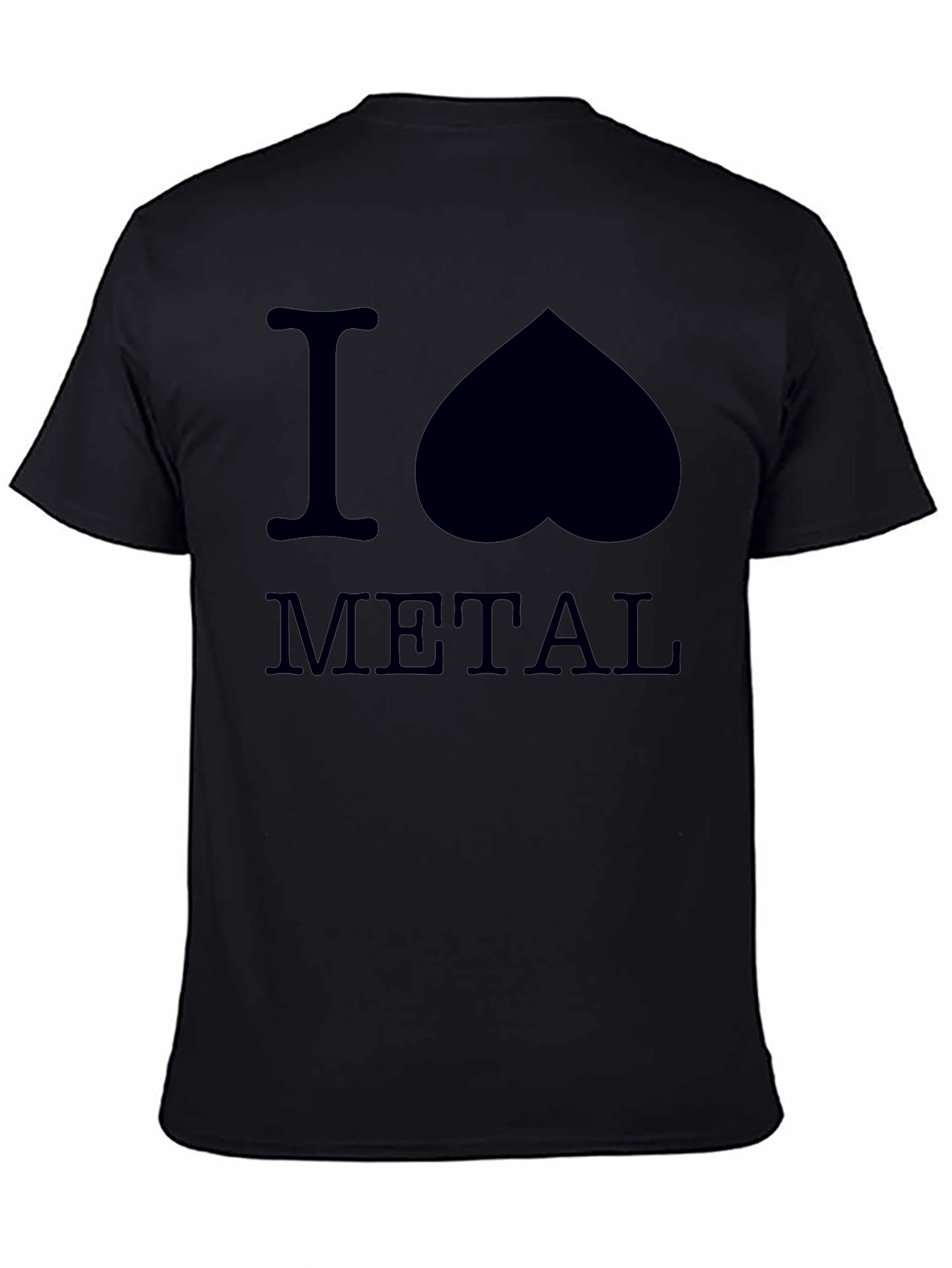 Black I Heart Metal Graphic Tee - Black view 4