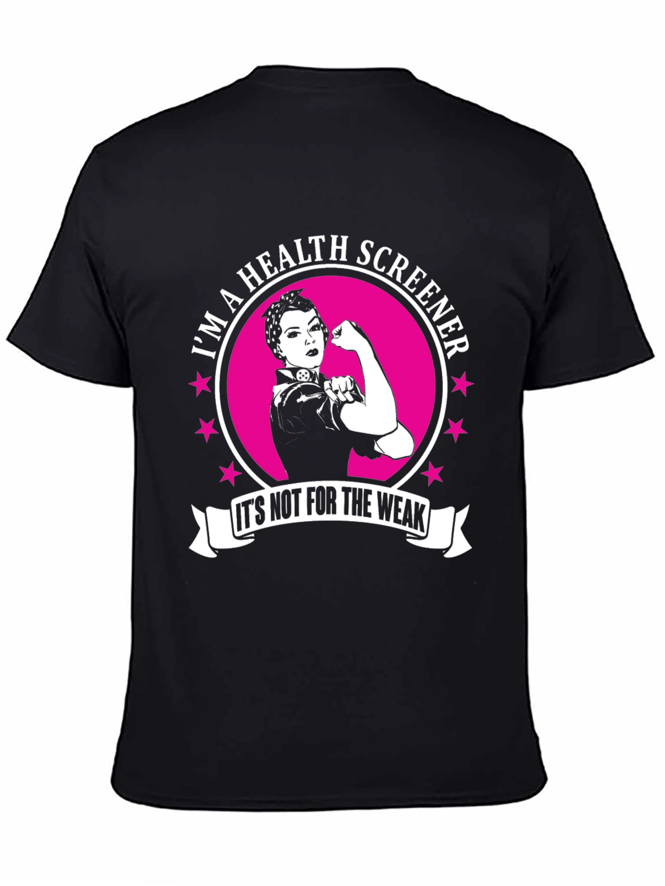 Black Health Screener T-Shirt - For the Strong! view 4