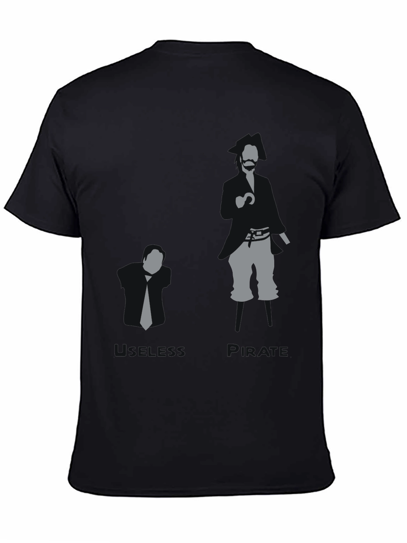 Black Business vs. Pirate Graphic T-Shirt view 4