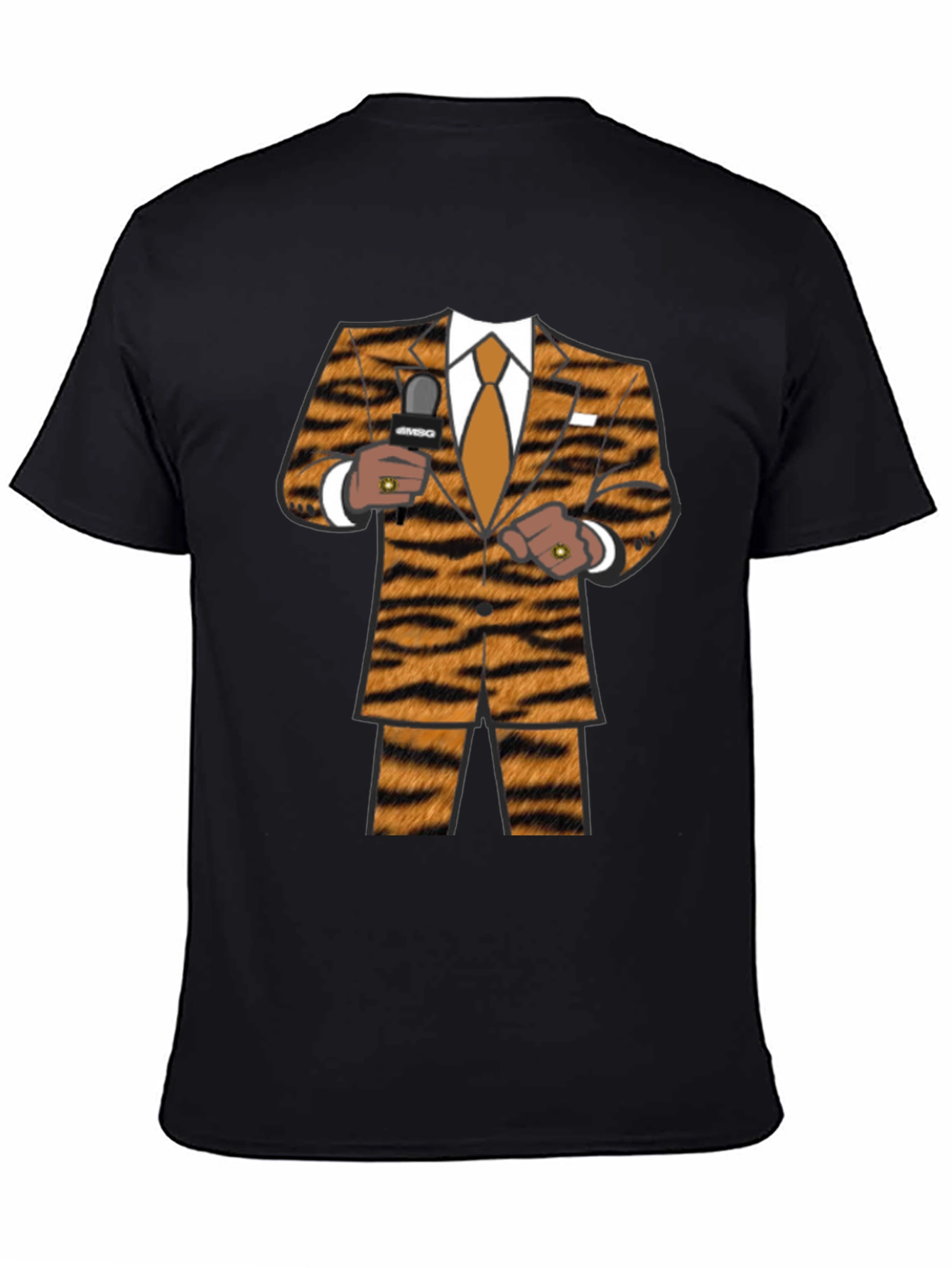 Black Tiger Suit T-Shirt - Funny Novelty Costume Tee view 4