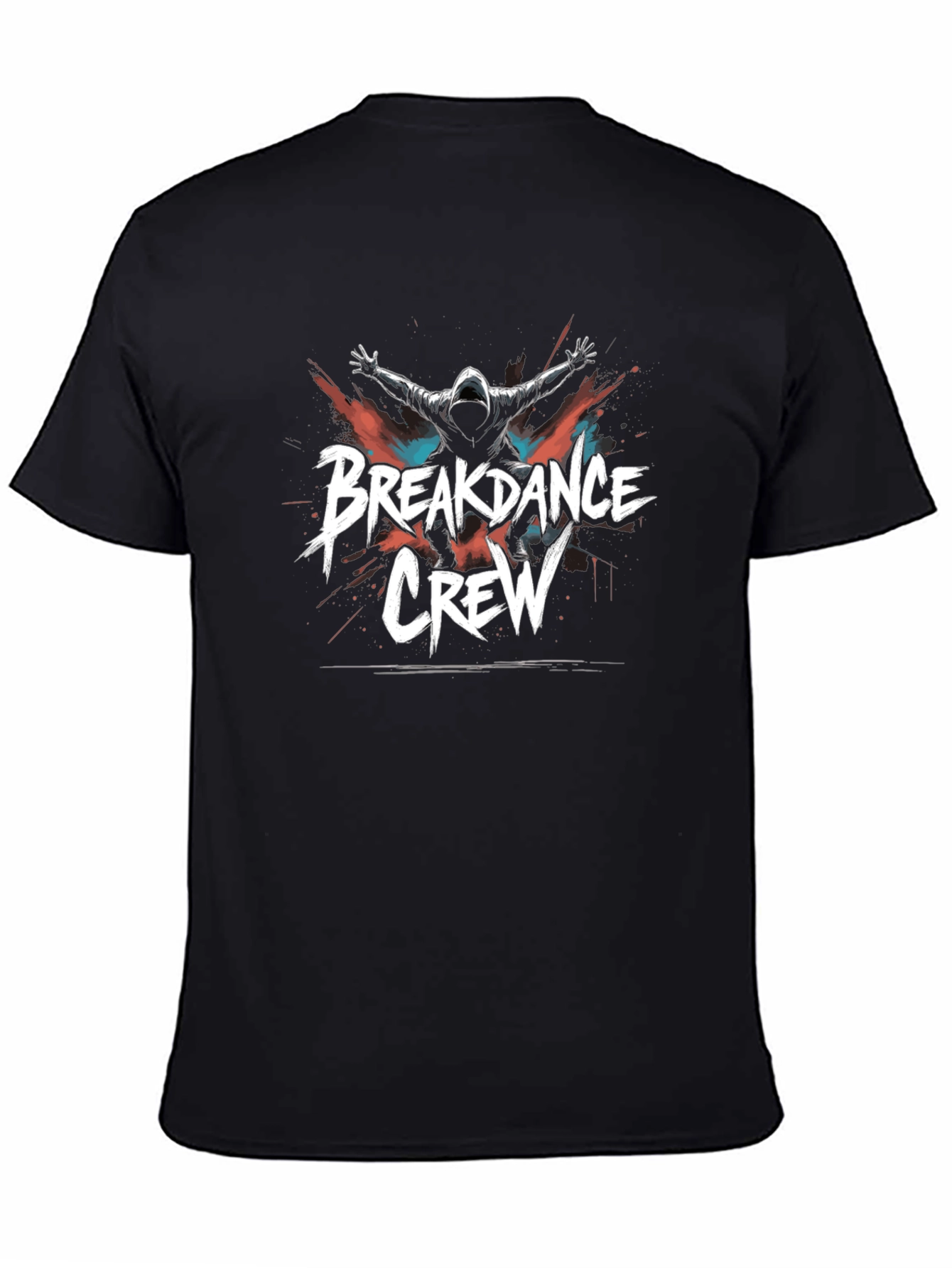 Black Breakdance Crew T-Shirt - Urban Style Black Tee view 4