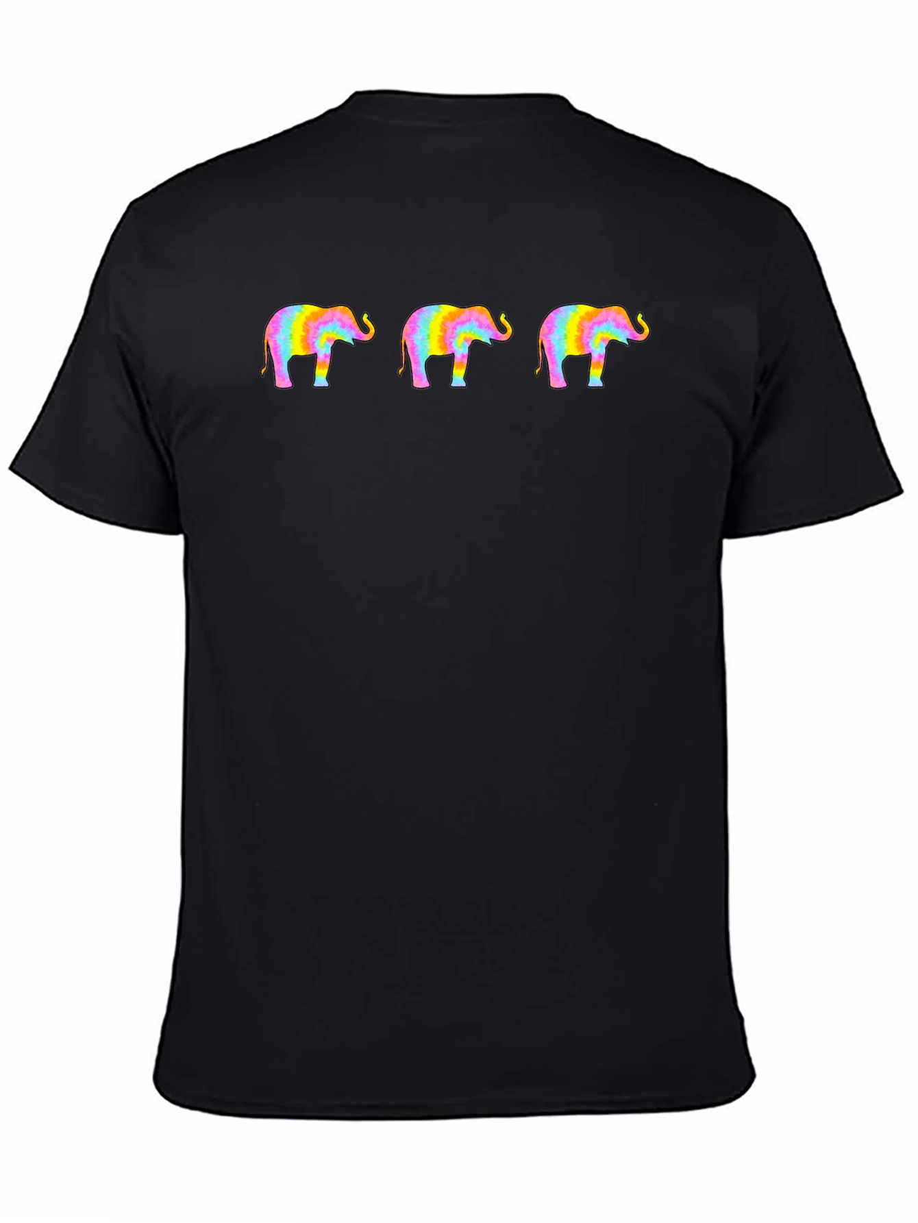 Black Rainbow Elephant T-Shirt - Stylish Graphic Tee view 4