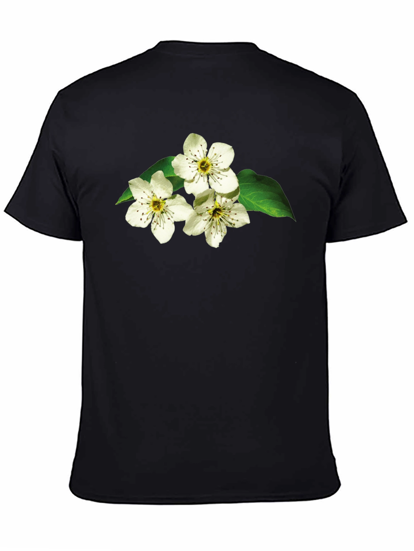 Black Floral Print Black T-Shirt view 4