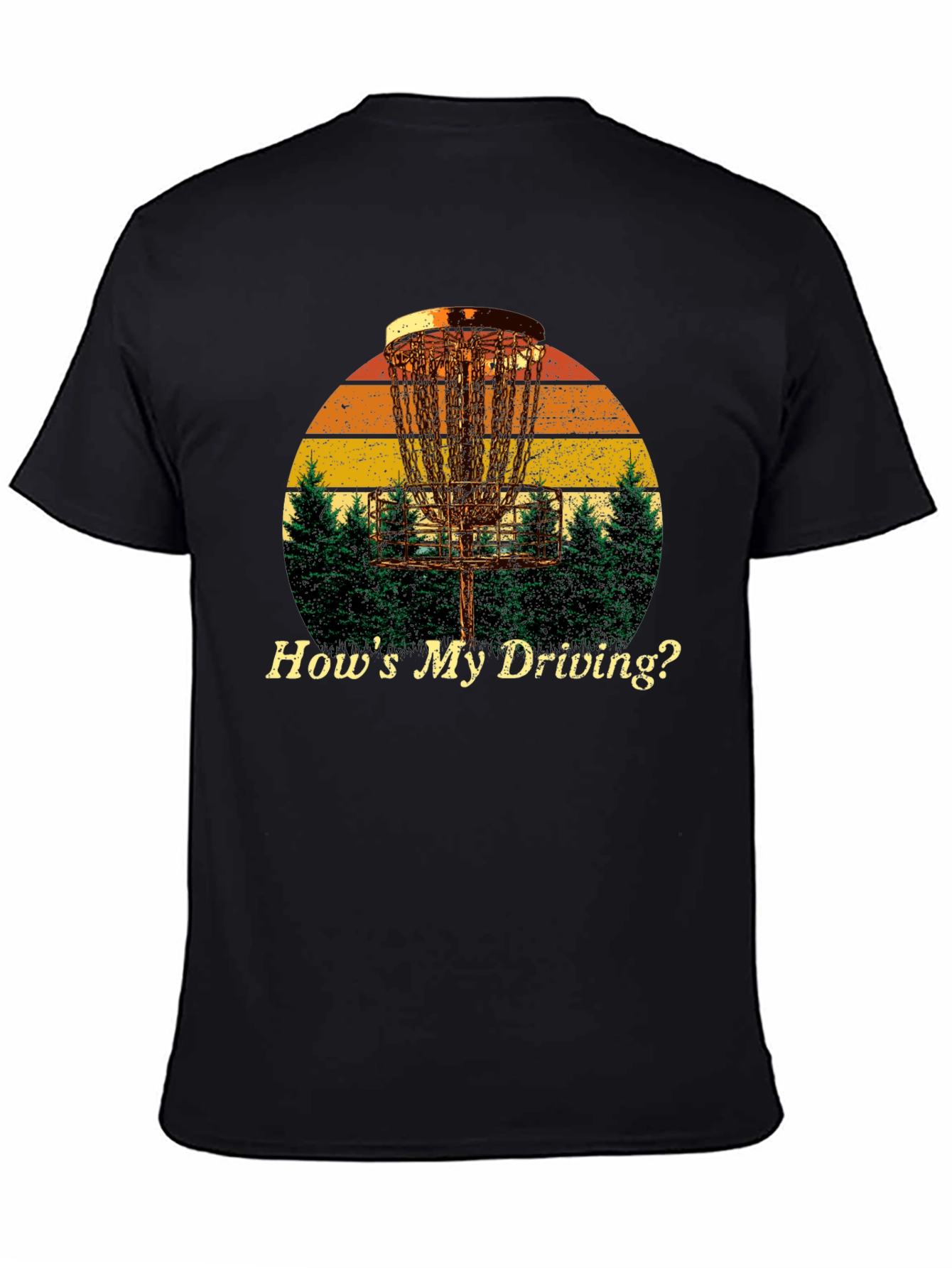 Black How's My Driving Disc Golf Tee view 4