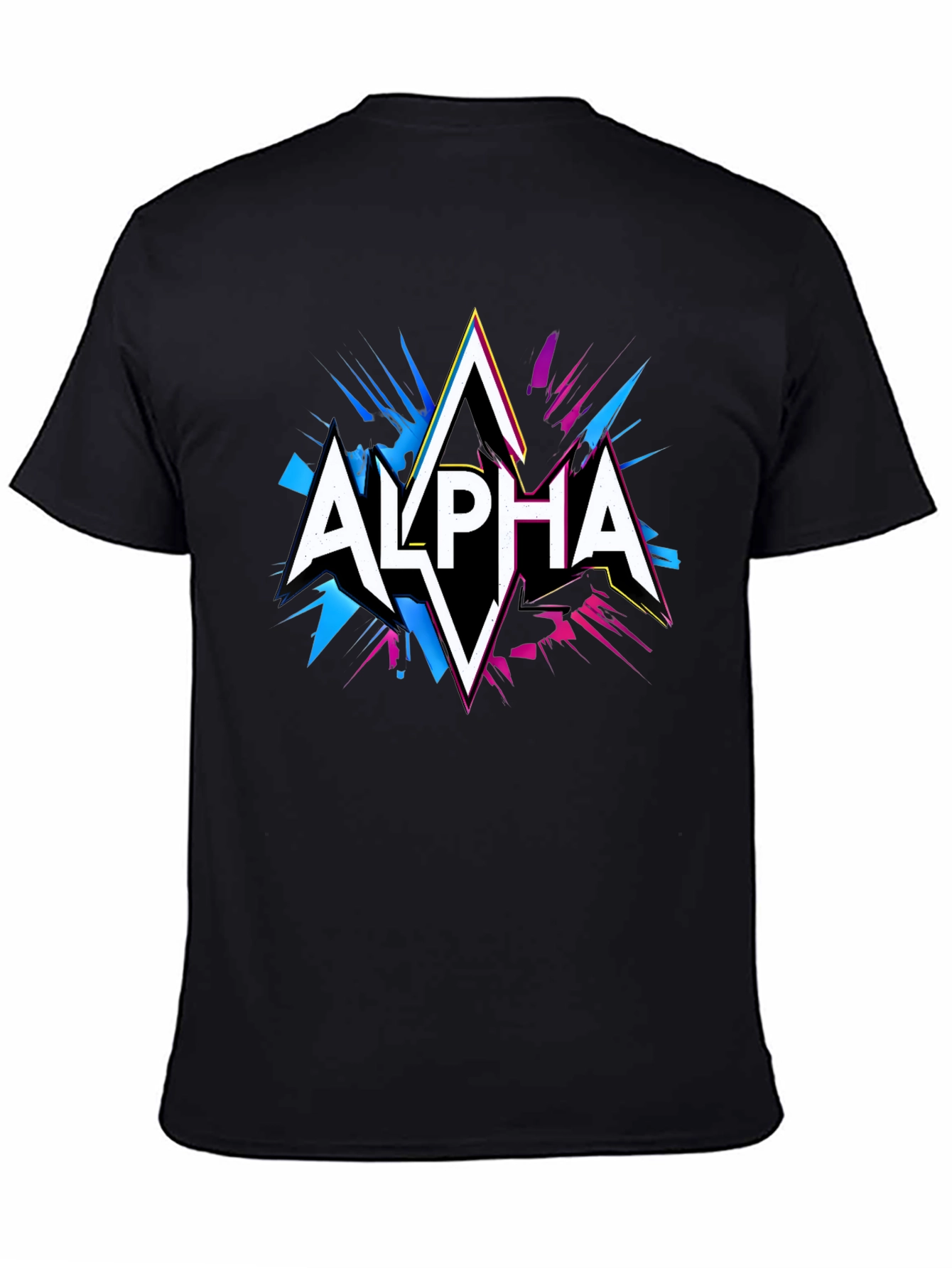 Black Alpha Graphic Tee - Black view 4
