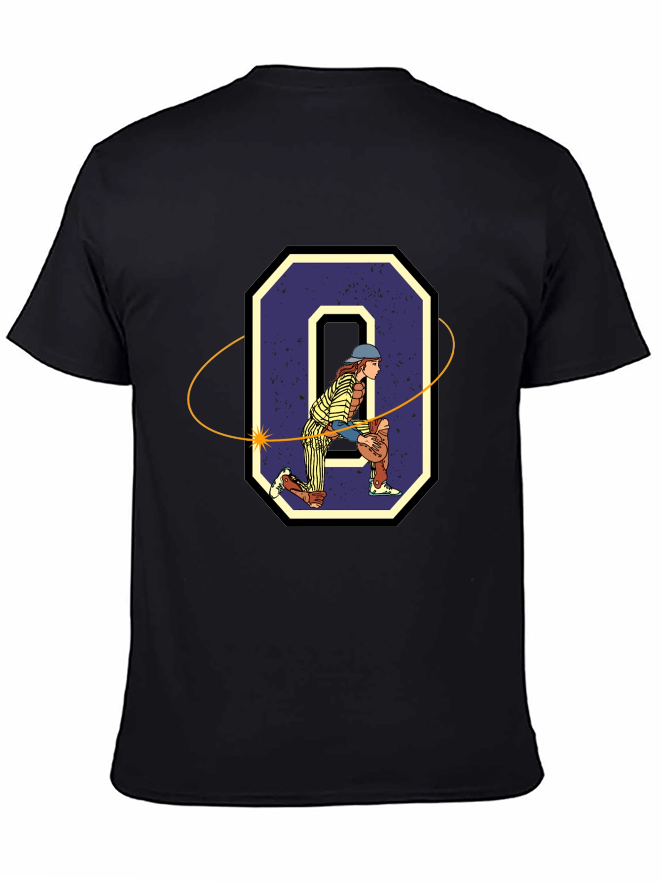 Baseball Catcher "O" Graphic T-Shirt - 4