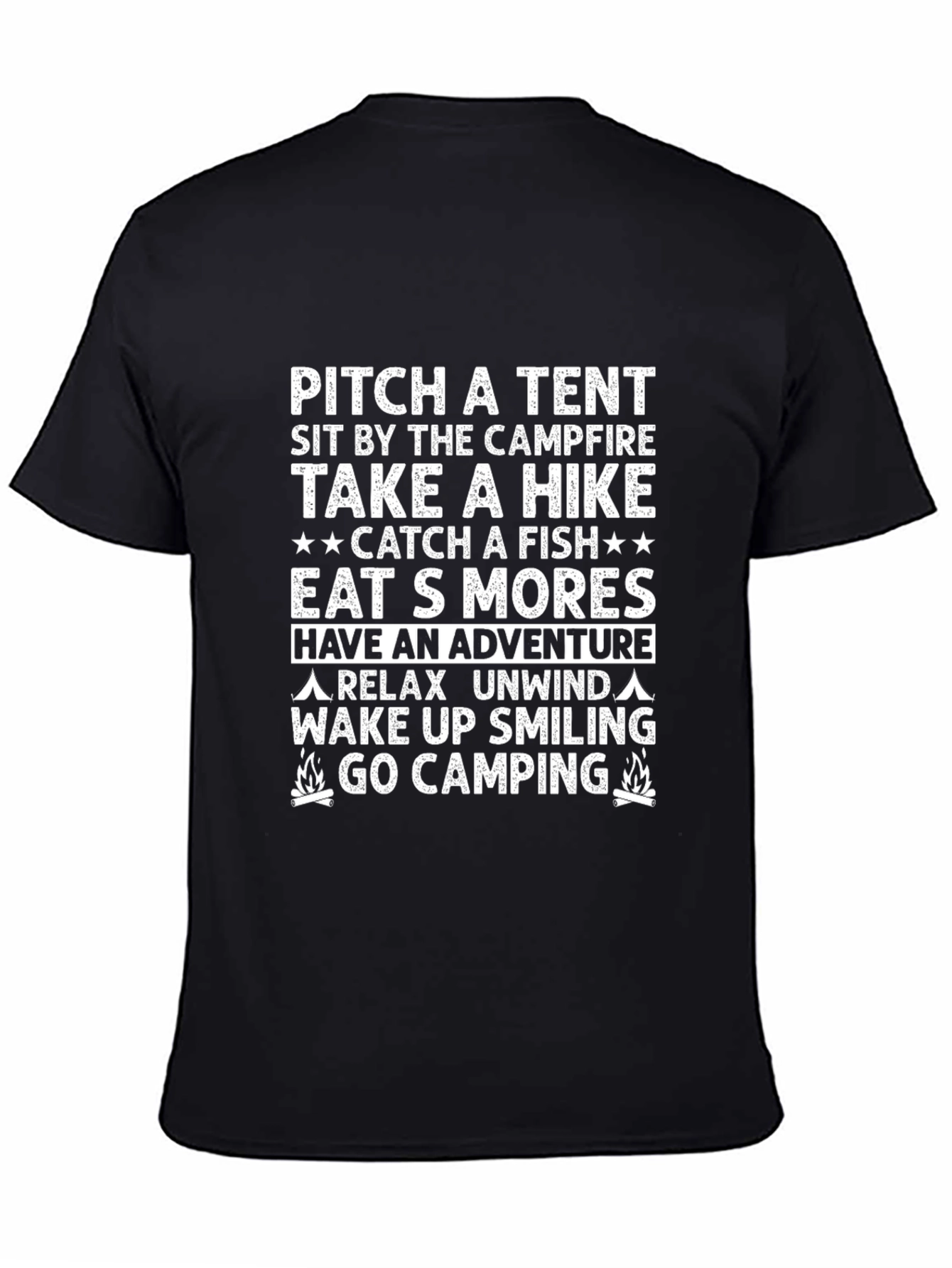 Black Camping Adventure Graphic Tee view 4