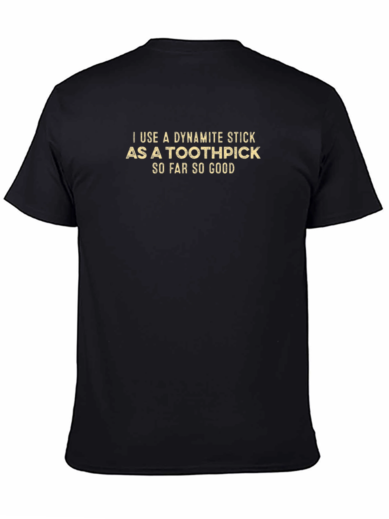 Black Dynamite Stick Toothpick Funny T-Shirt view 4