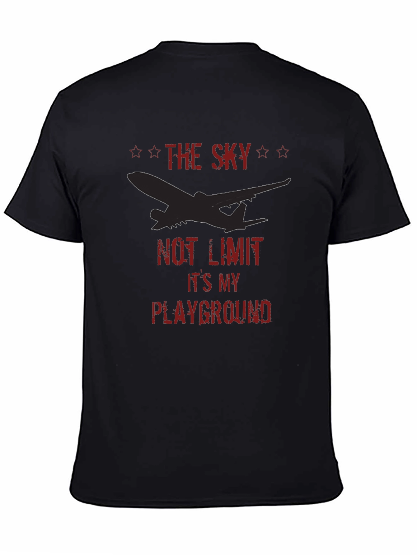 Black The Sky Is My Playground Black T-Shirt view 4