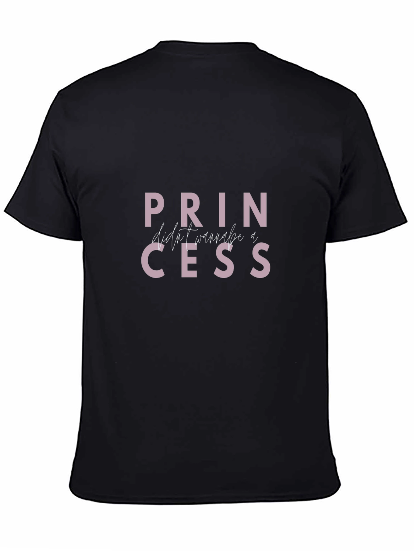 Black Princess Graphic Tee - Black Cotton T-Shirt view 4