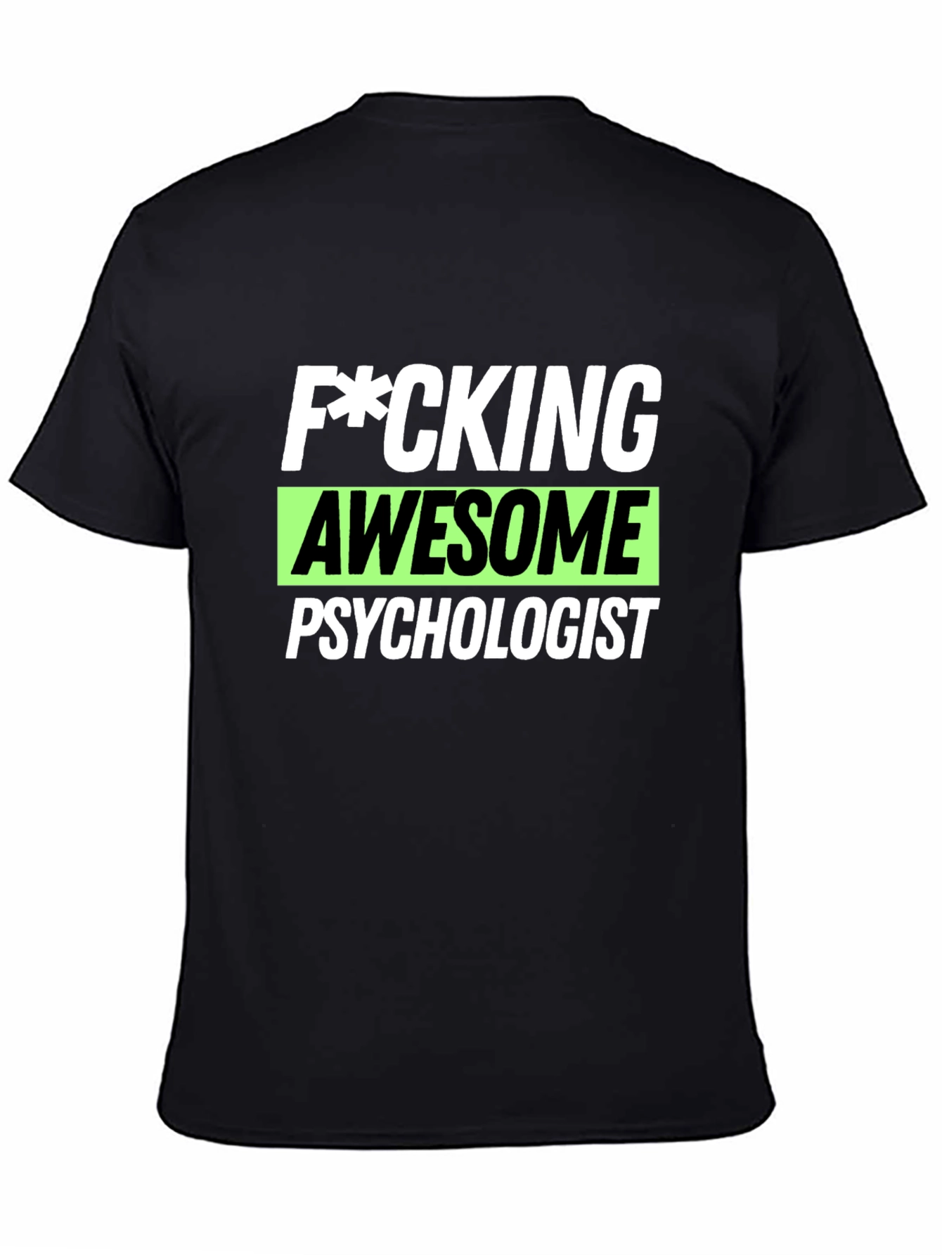 Black Awesome Psychologist T-Shirt - Novelty Gift view 4