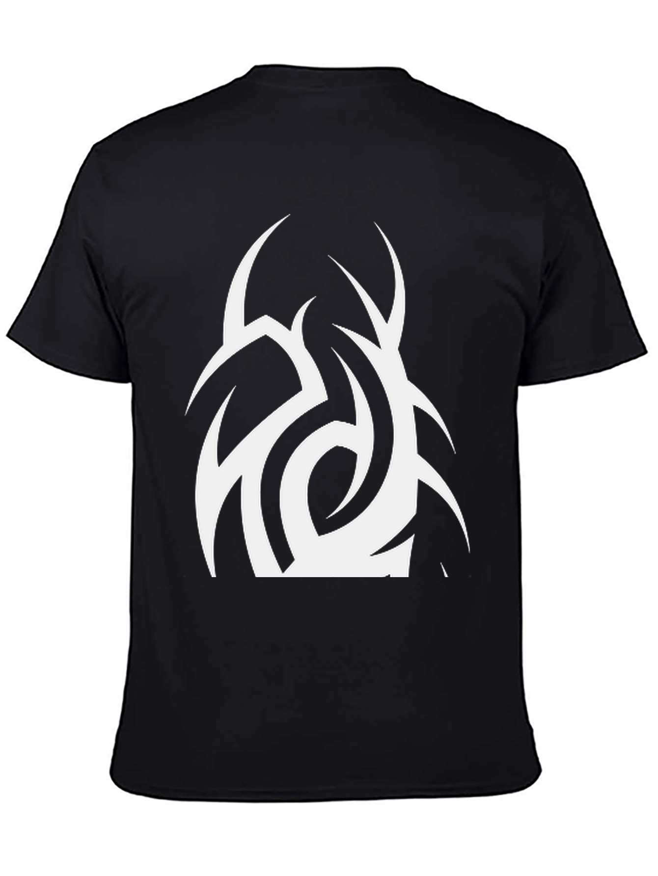 Black Abstract Graphic Black T-Shirt view 4