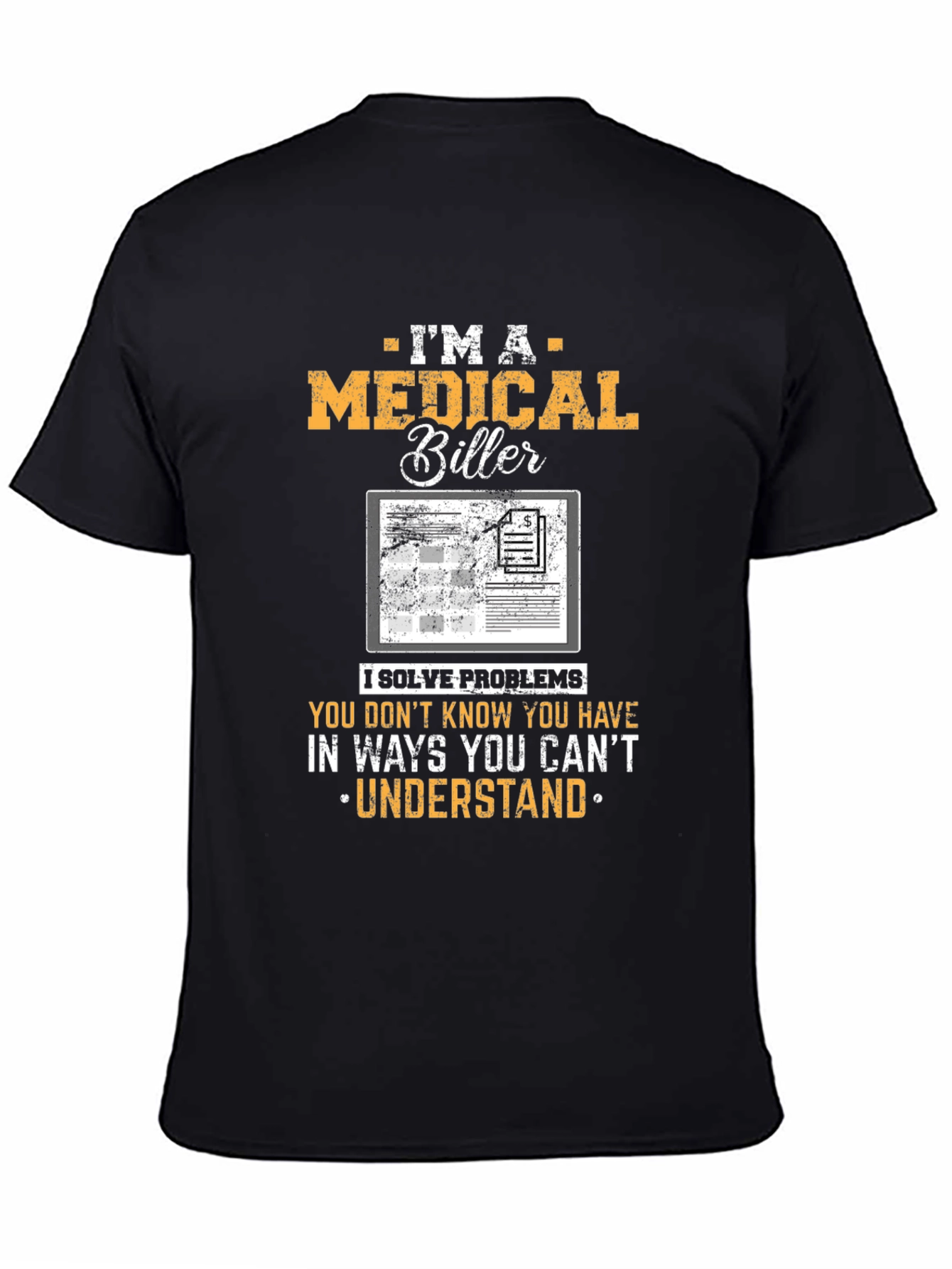 Black Medical Biller Graphic T-Shirt view 4