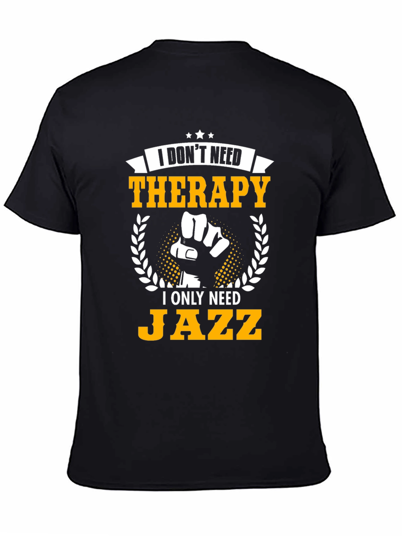 Black Jazz Therapy T-Shirt: Music Lover Graphic Tee view 4