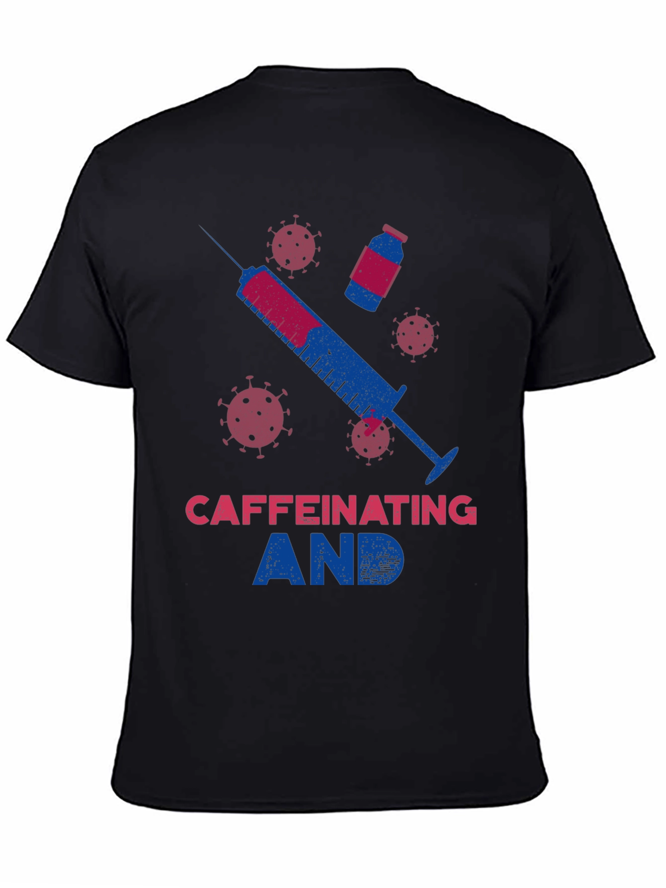 Black Caffeinating Graphic Tee view 4