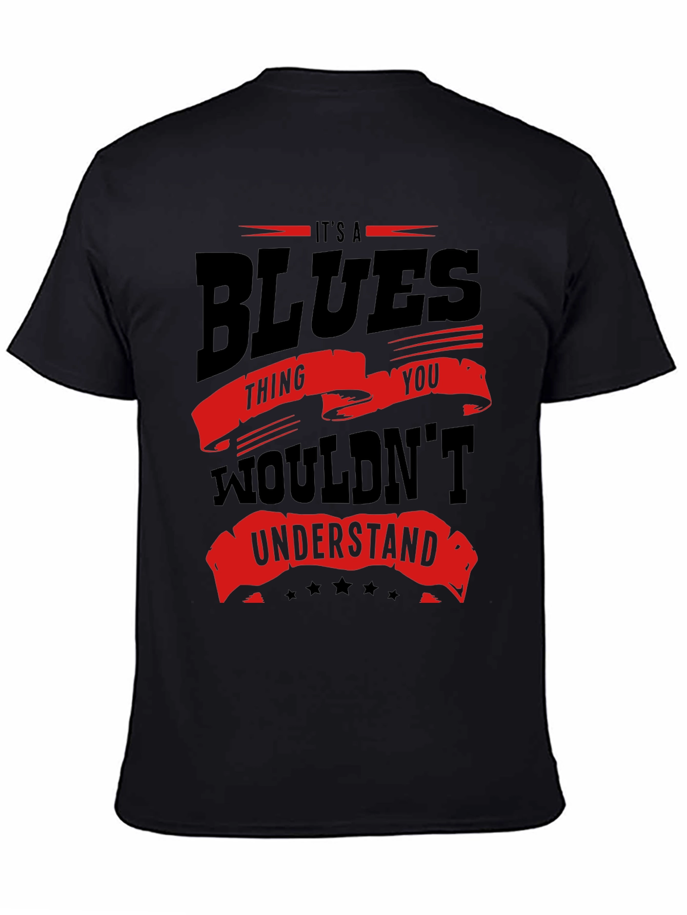 Black Blues Thing T-Shirt - Music Lover Tee view 4