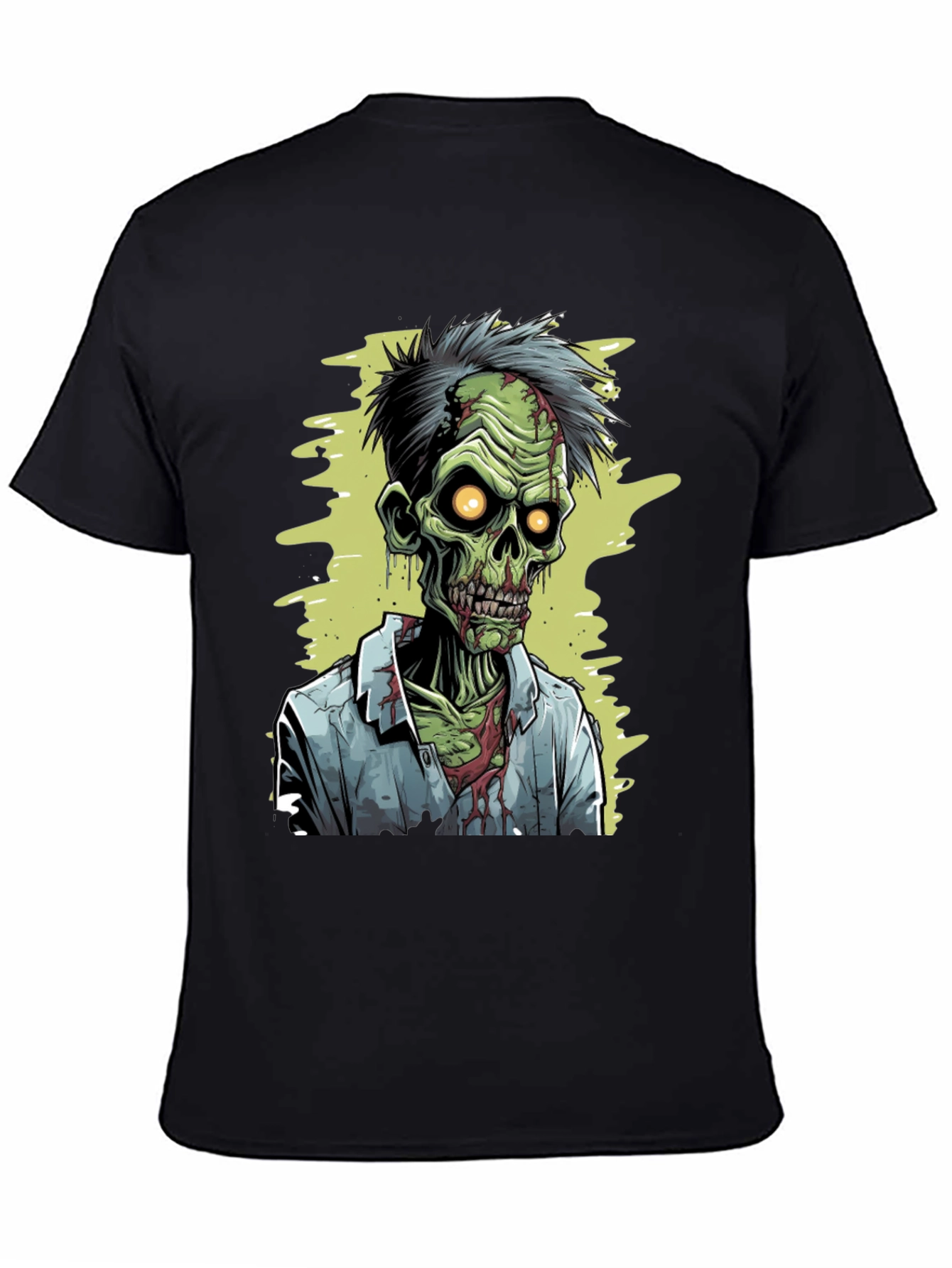 Black Zombie Cartoon Graphic Tee view 4
