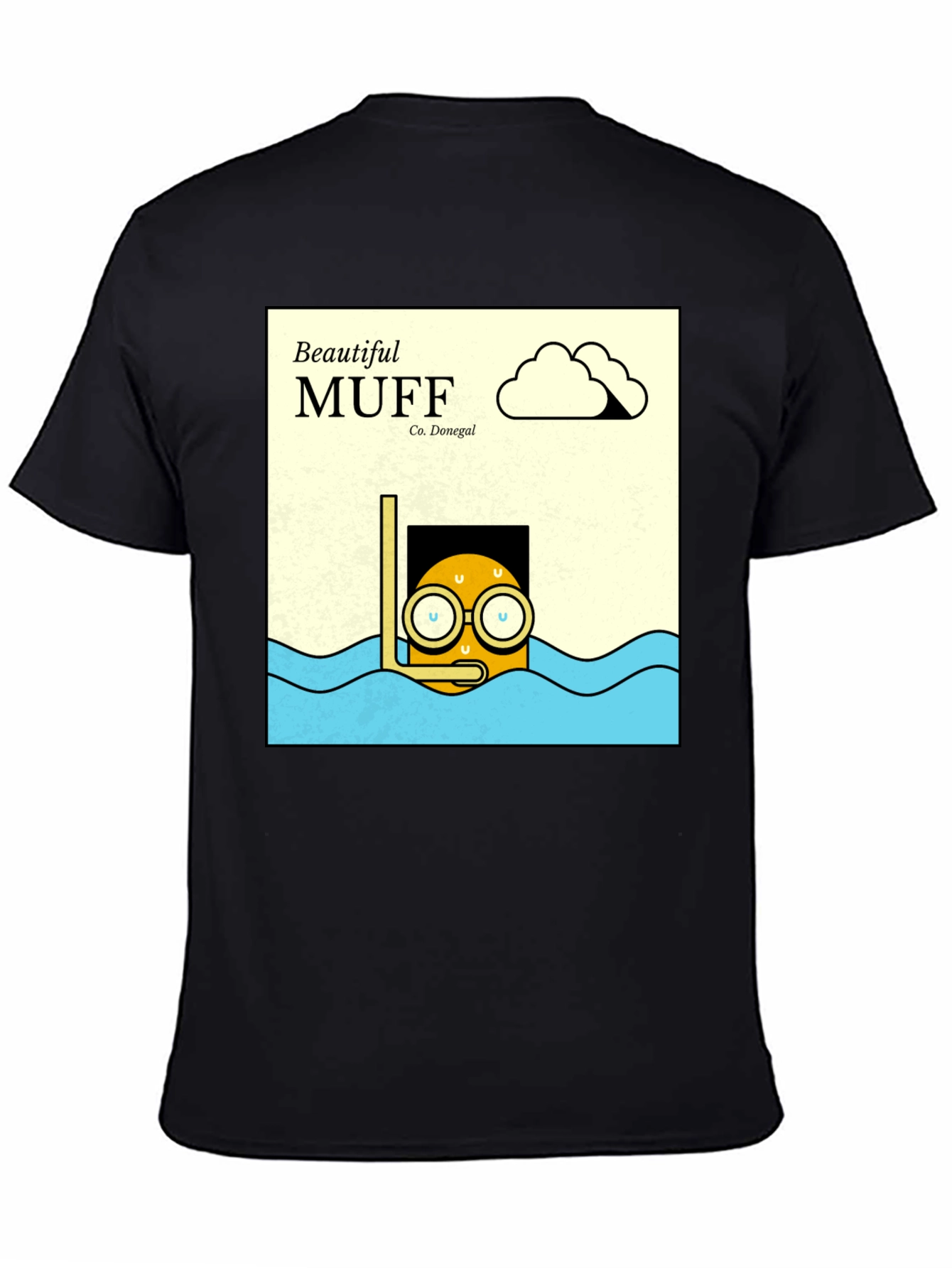 Black Beautiful Muff Diving T-Shirt view 4