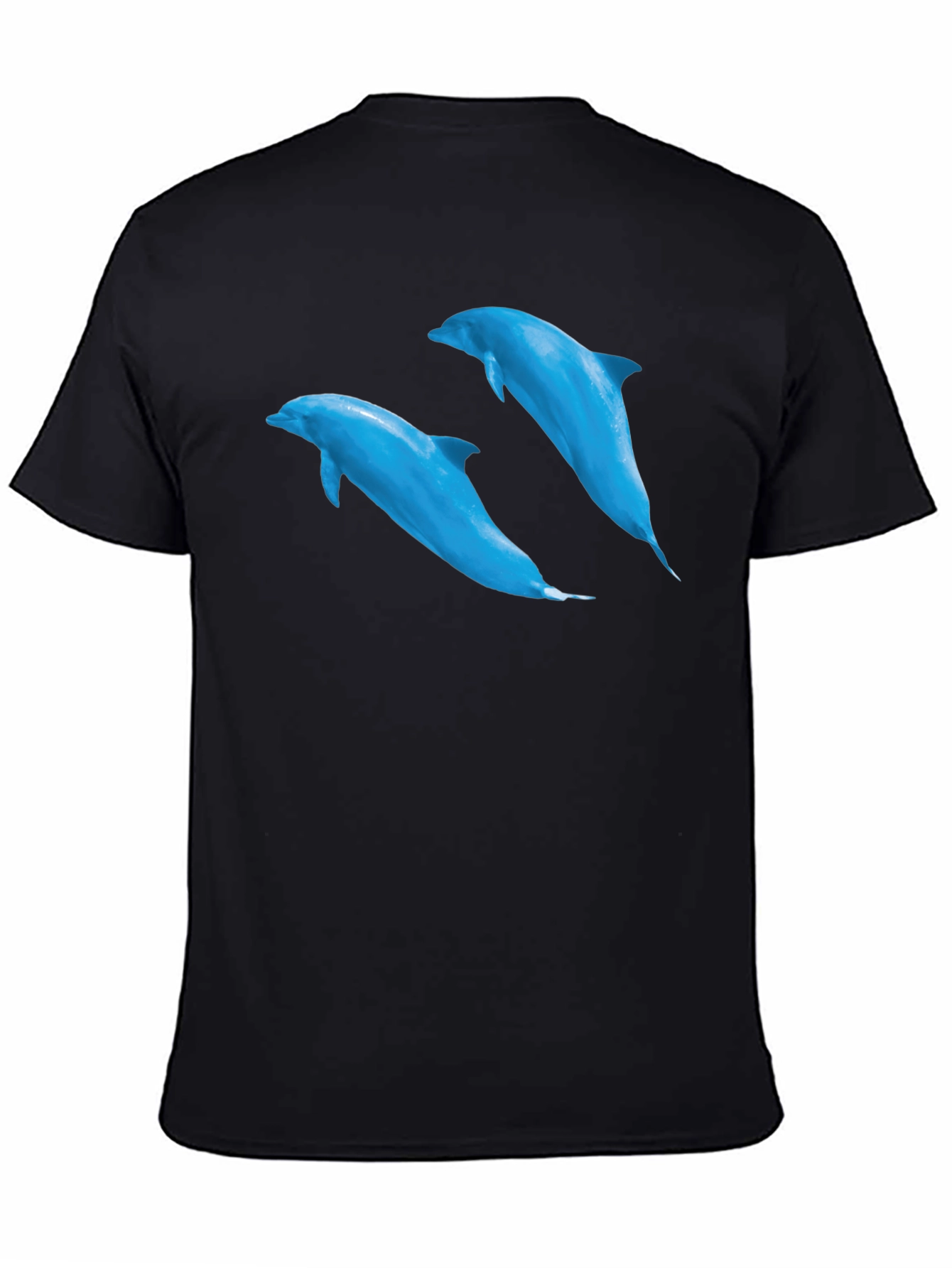 Black Dolphin Graphic Tee - Black Short Sleeve T-Shirt view 4