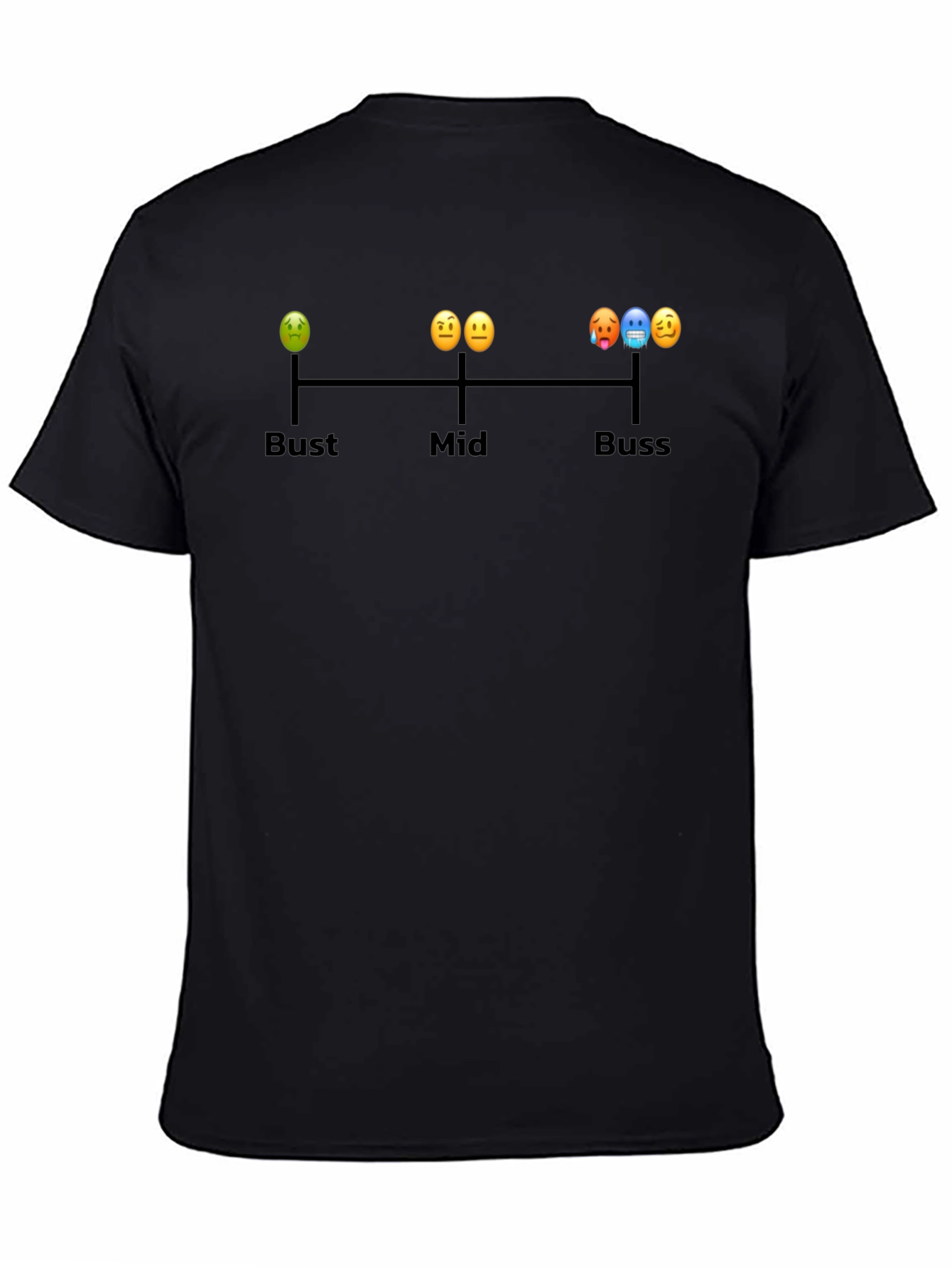 Black Buss Scale T-Shirt | Humorous Meme Tee view 4