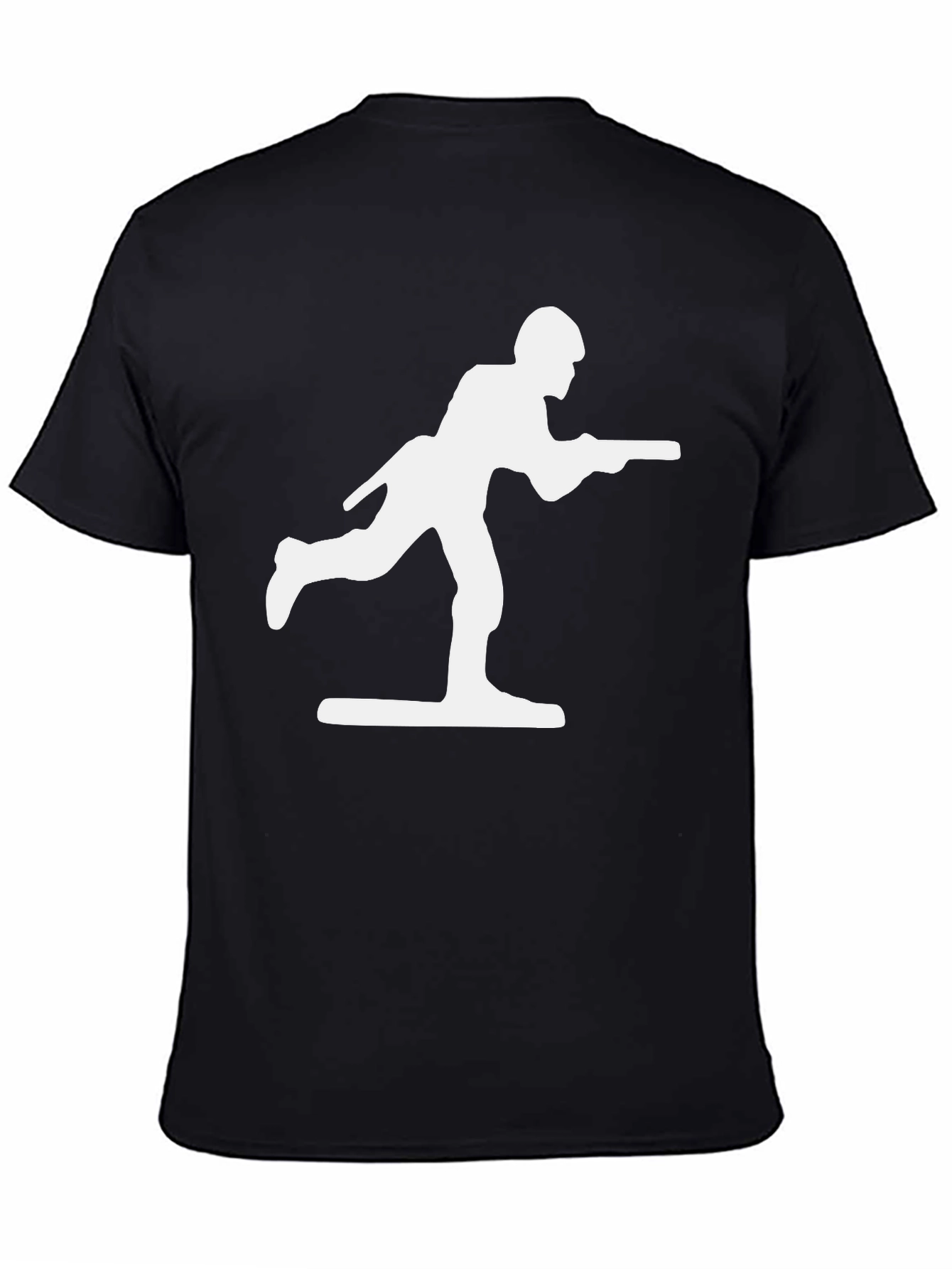 Black Toy Soldier Graphic Tee - Black Cotton Blend view 4