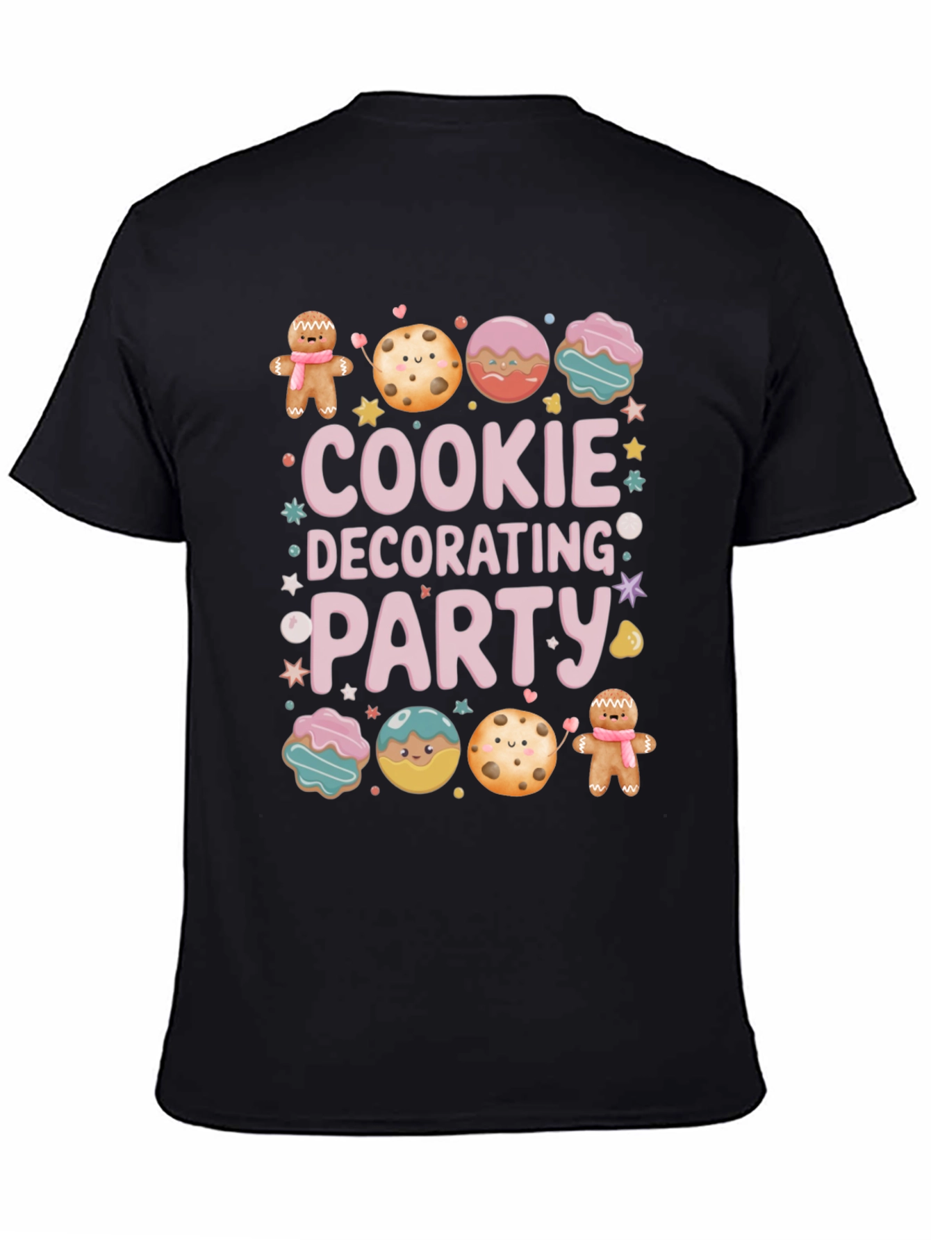 Black Cookie Decorating Party T-Shirt view 4