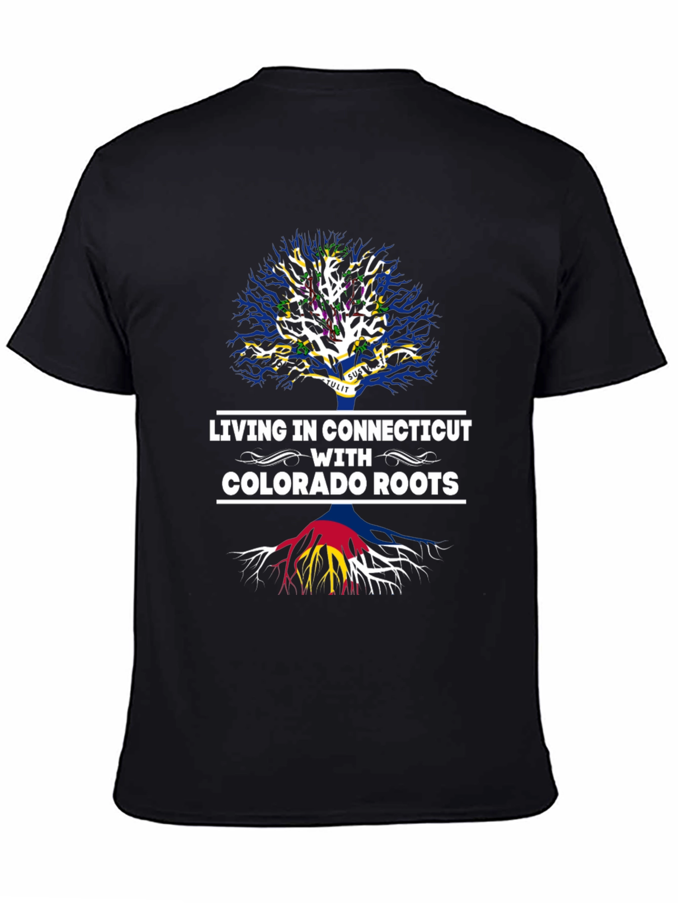 Black Connecticut Living Colorado Roots T-Shirt view 4
