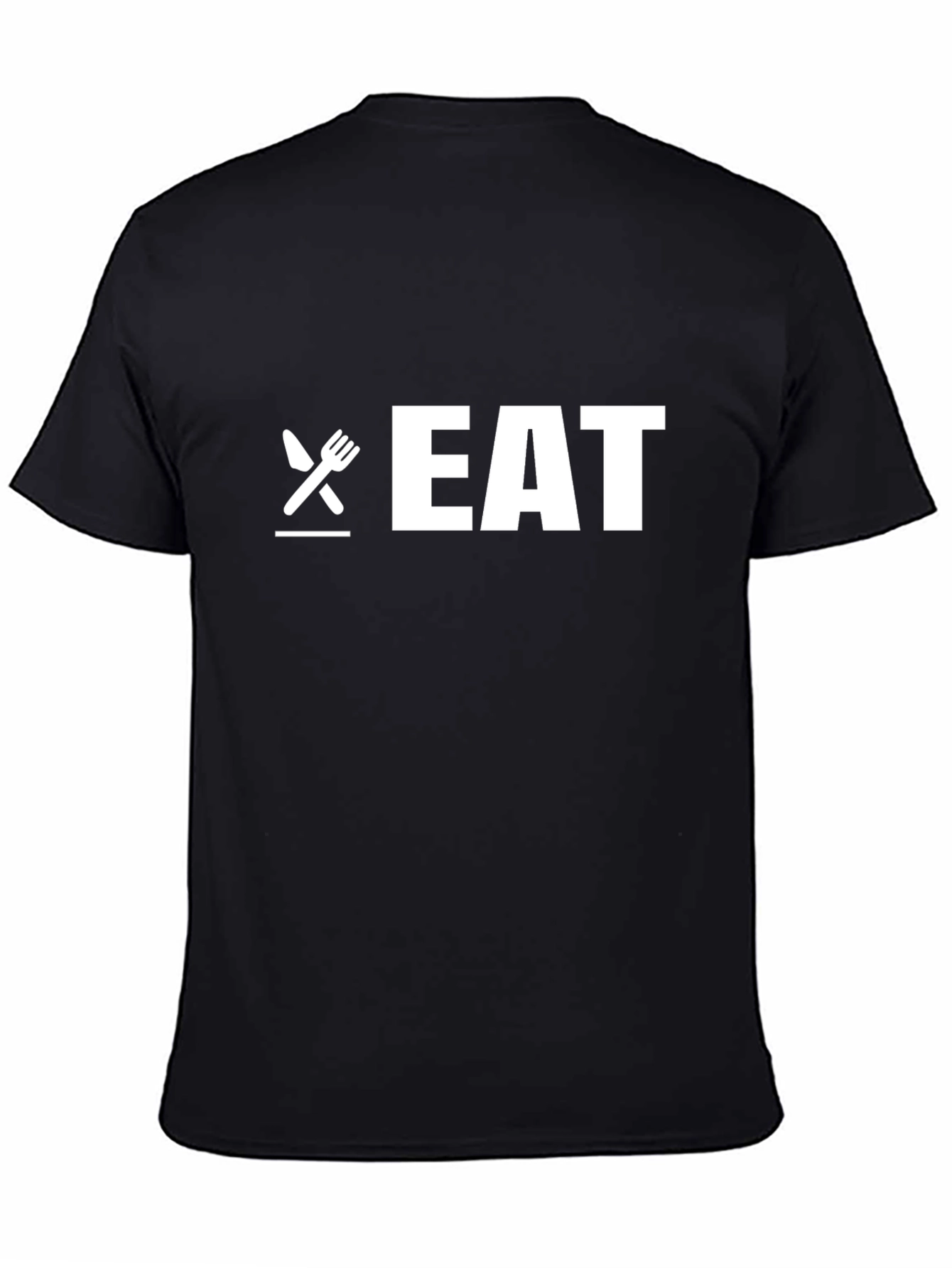 Black Eat Graphic Tee - Black Unisex T-Shirt view 4