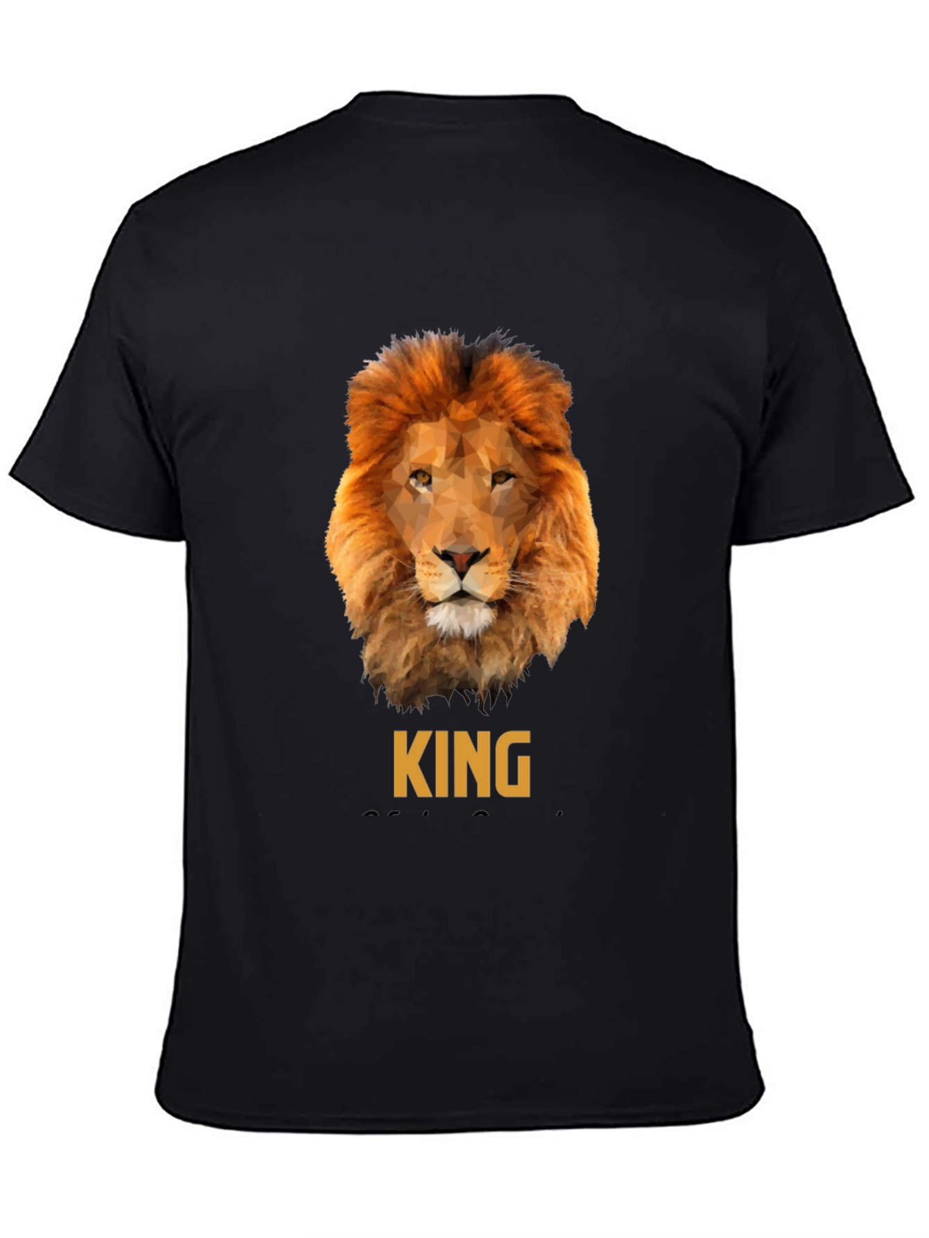 Black Lion King Graphic T-Shirt - Premium Cotton Tee view 4
