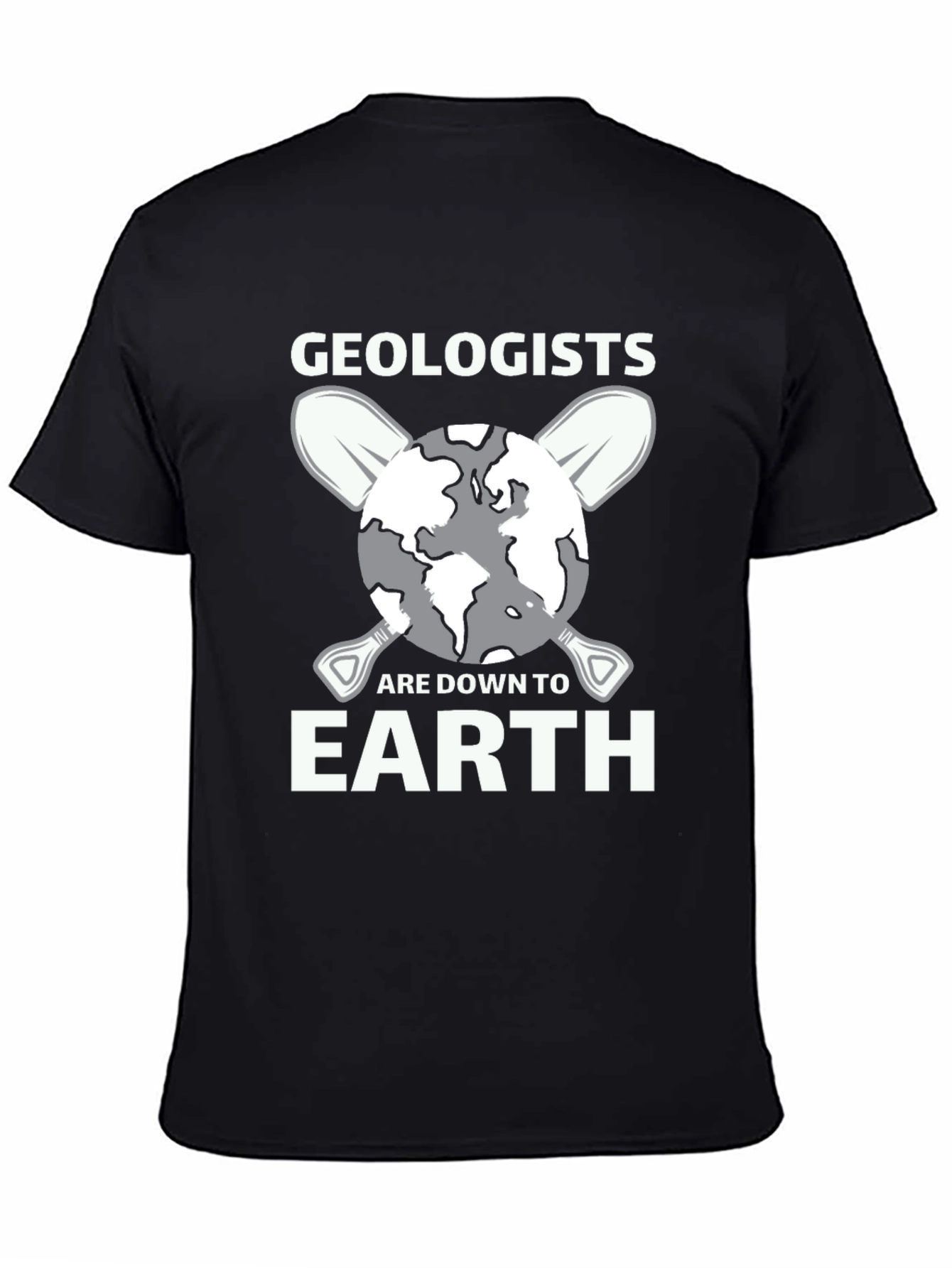 Black Geologist Down to Earth Graphic T-Shirt view 4