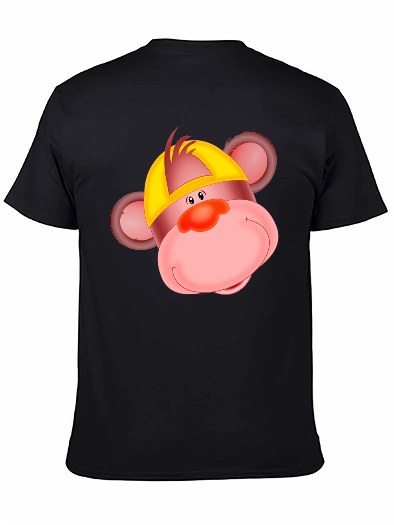 Black Funny Monkey Graphic Tee - Quirky Cartoon T-Shirt view 4