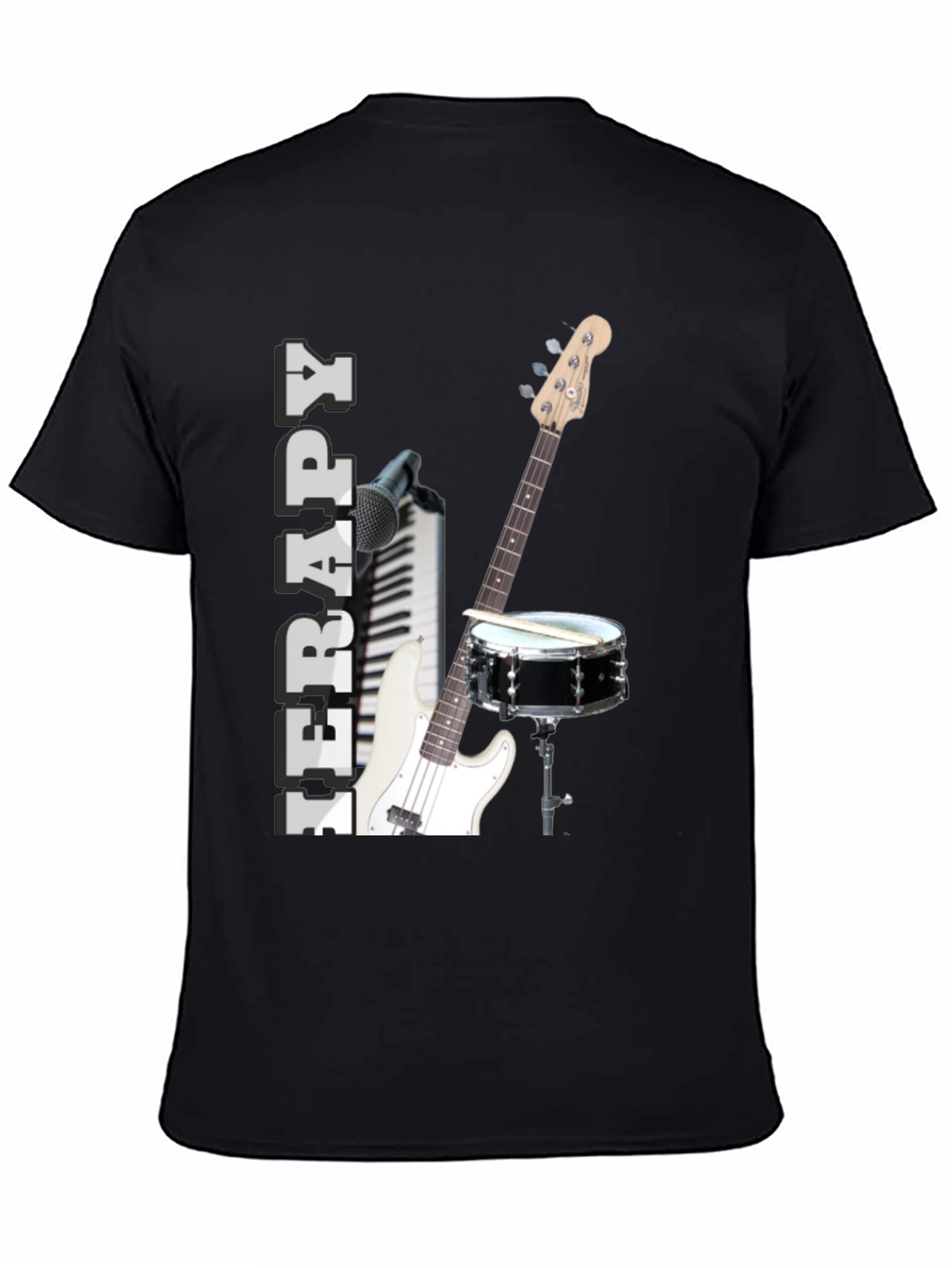 Music Therapy T-Shirt - Instruments & Inspirational Design - 4